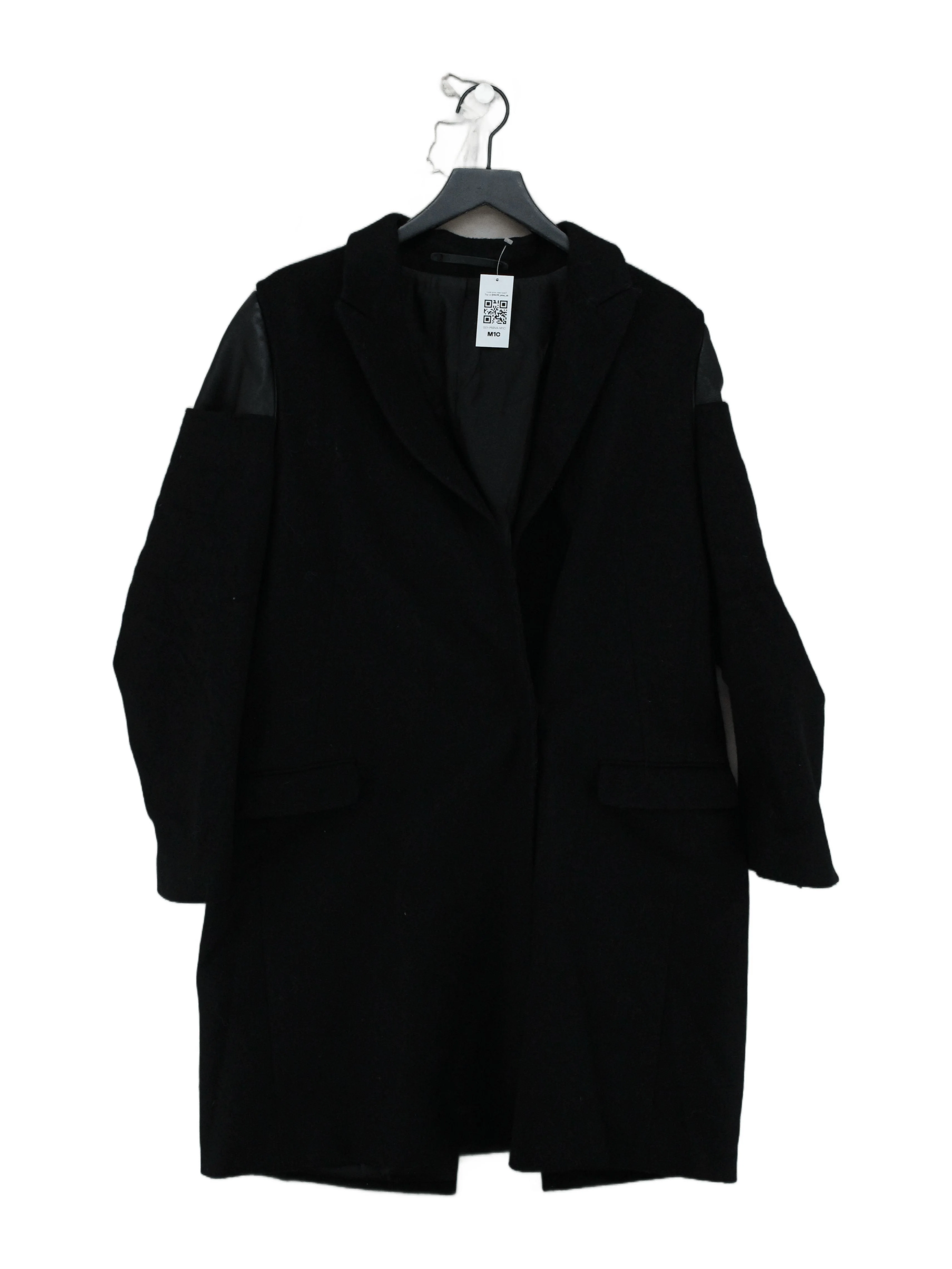 AllSaints Women's Coat UK 14 Black Wool
