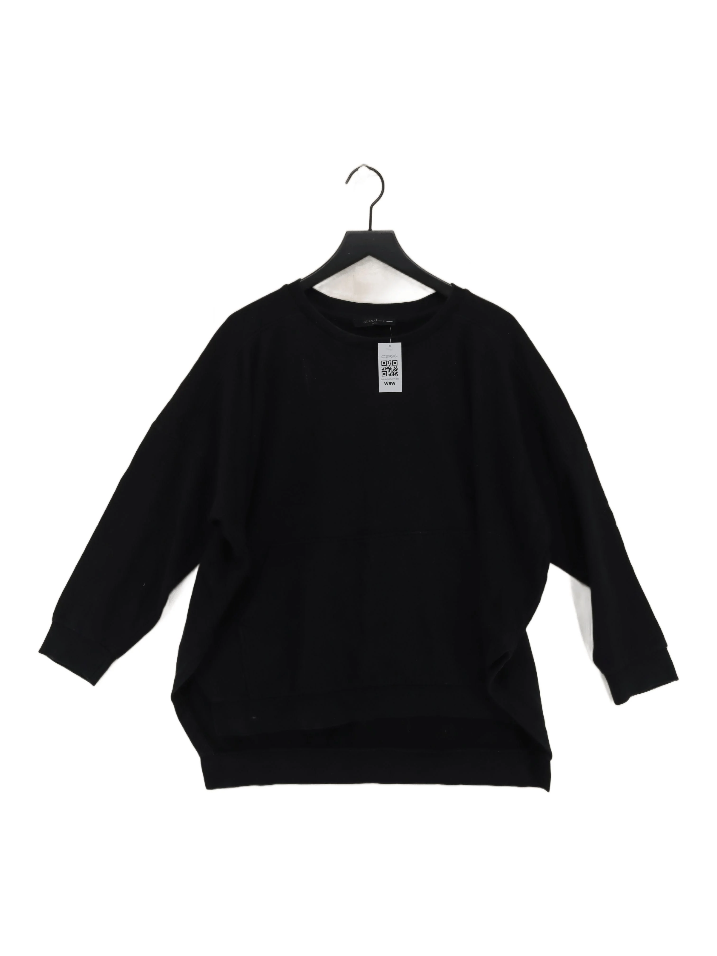 AllSaints Women's Hoodie M Black 100% Cotton Pullover