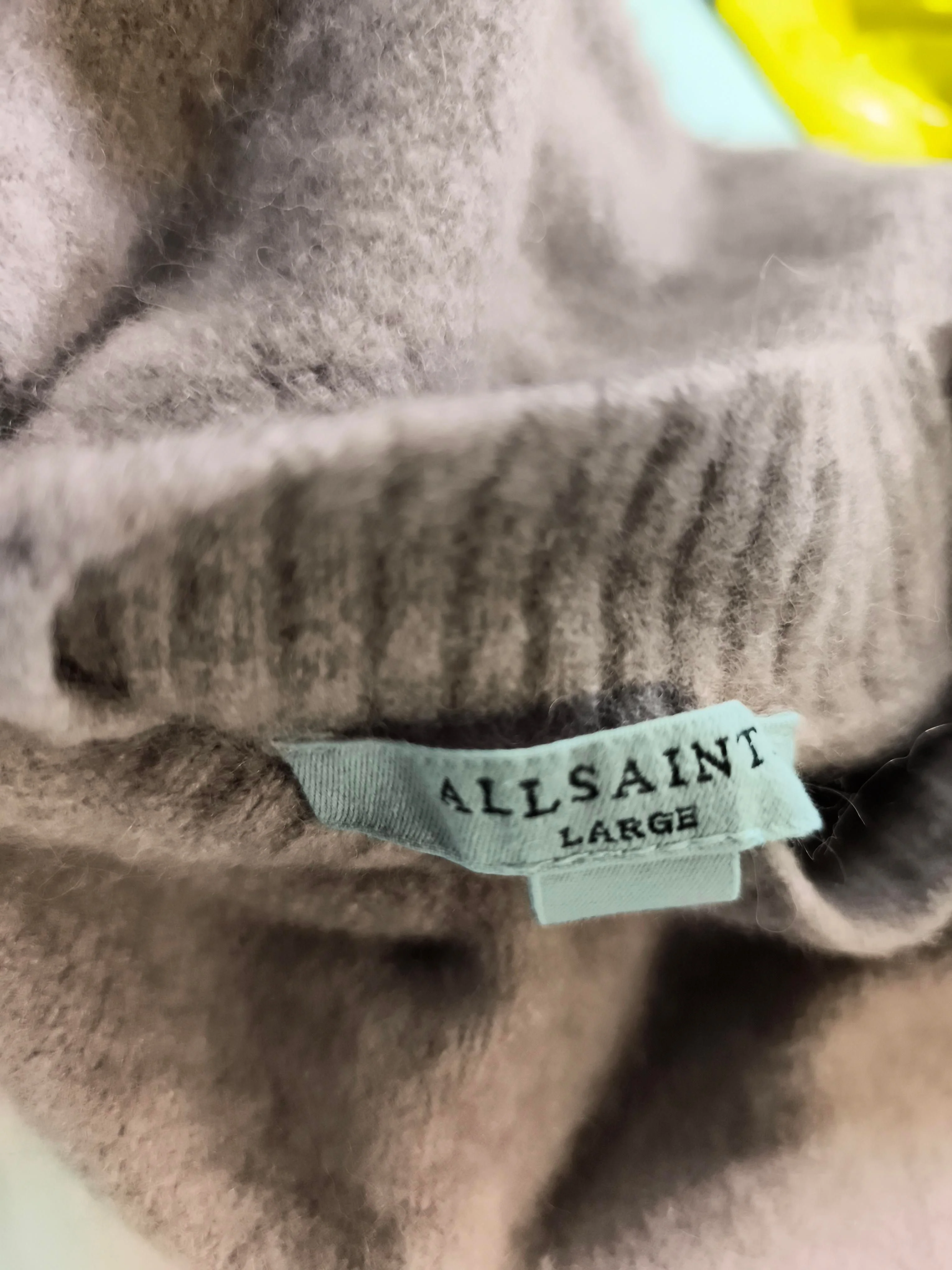 AllSaints Women's Jumper L Tan Wool - Image 6