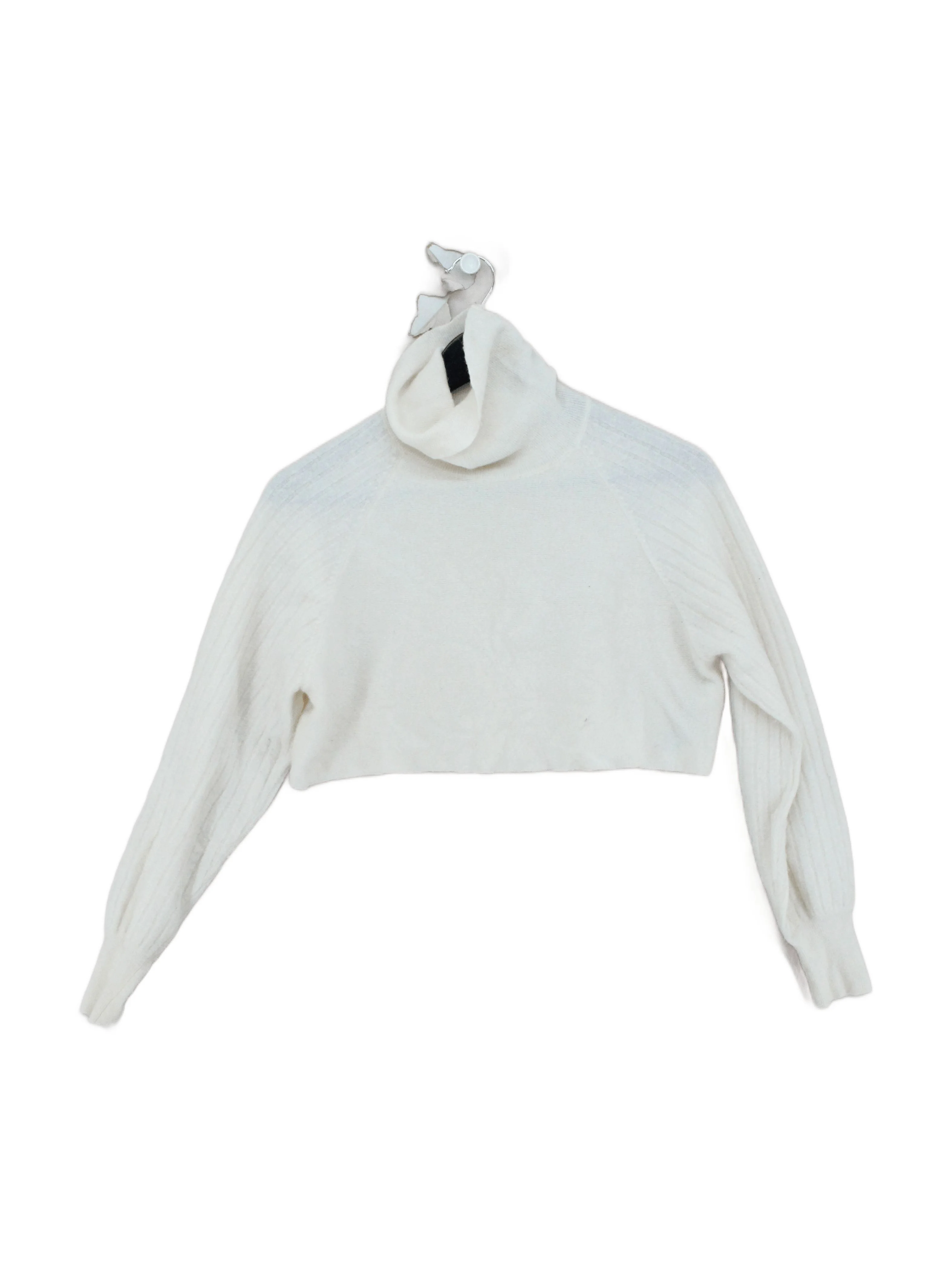 AllSaints Women's Jumper M Cream Wool with Polyamide, Elastane, Other Pullover