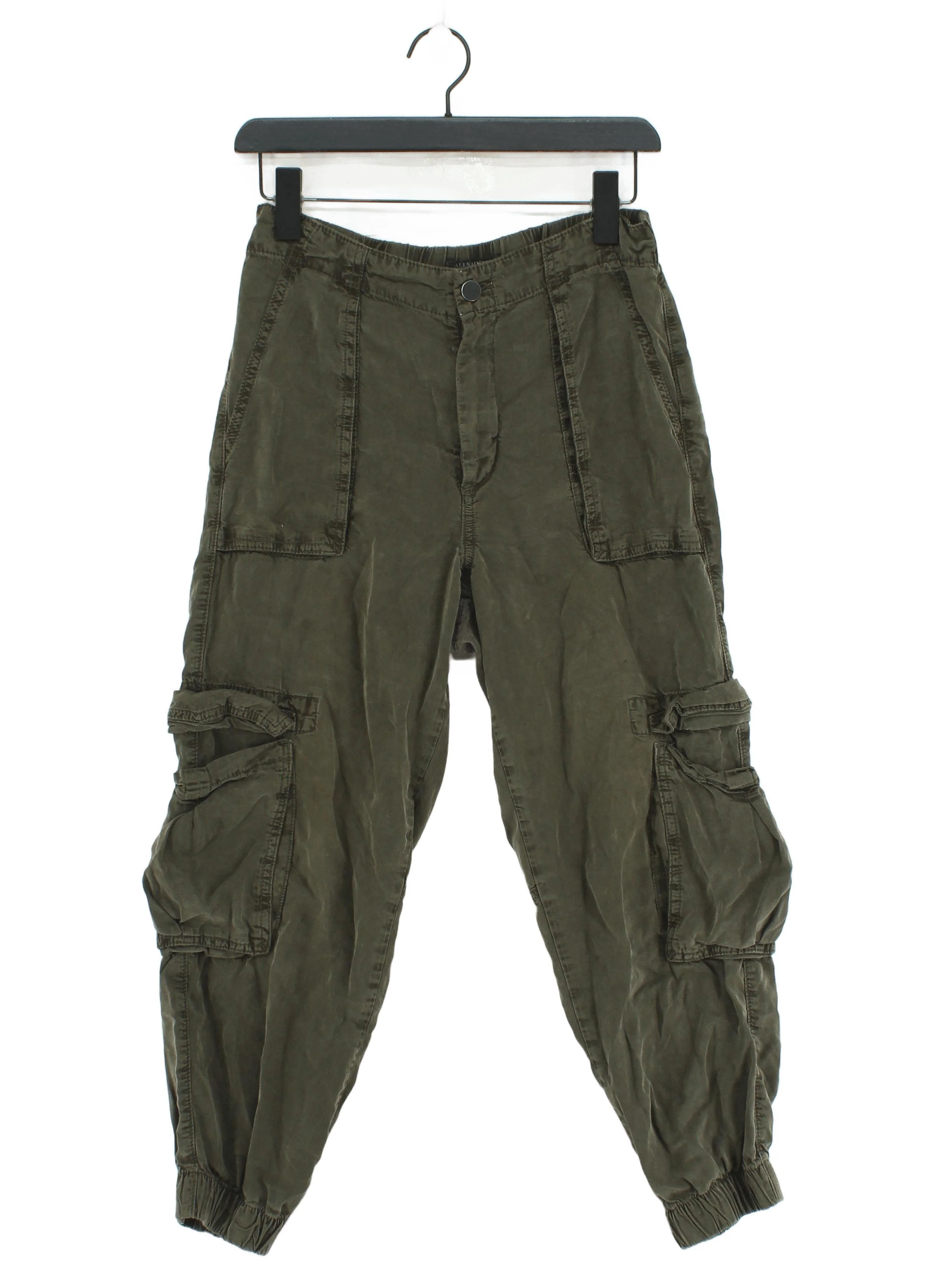 AllSaints Women's Sports Bottoms UK 10 Green 100% Lyocell Modal Sweatpants