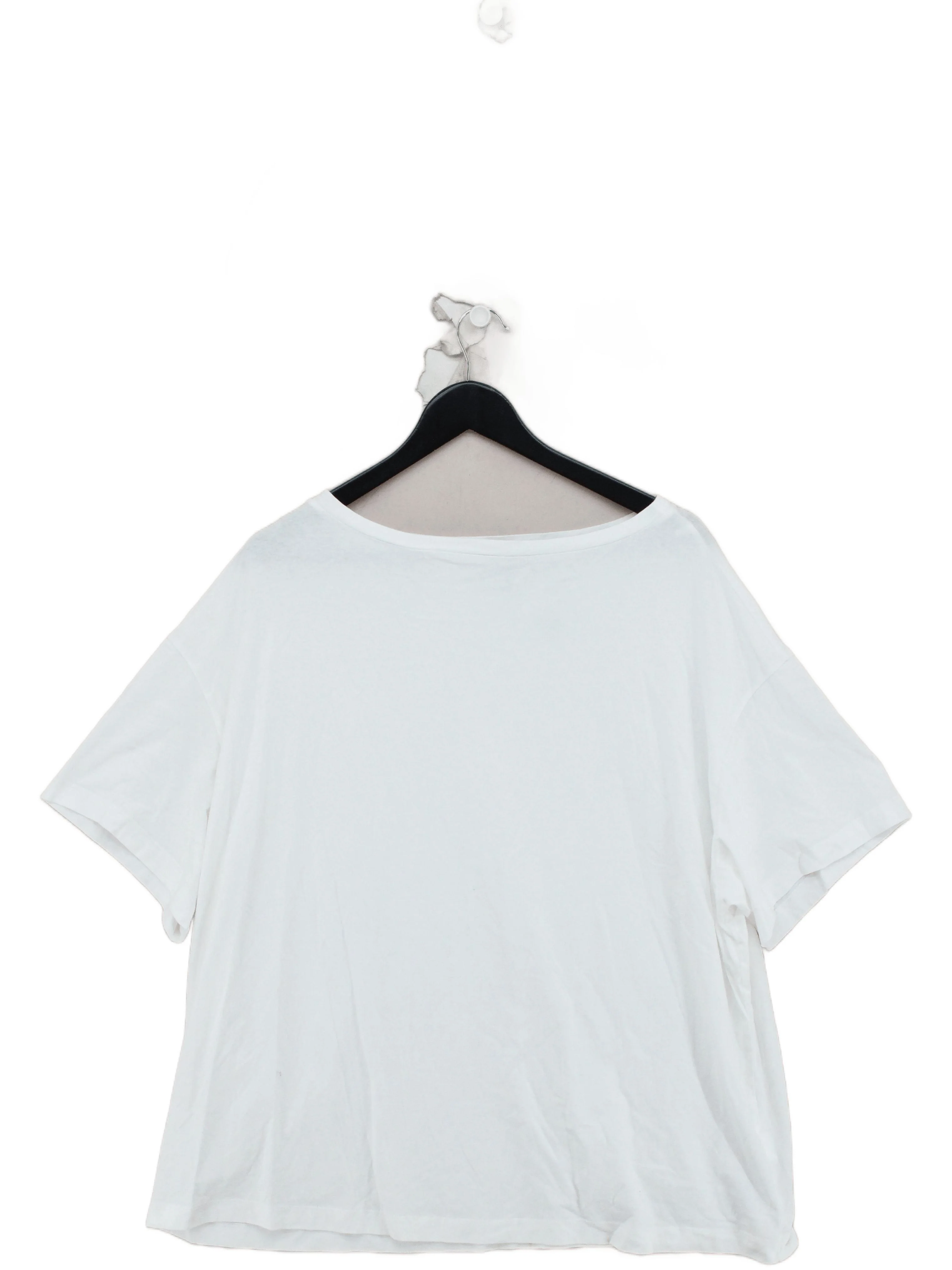 AllSaints Women's T-Shirt M White 100% Cotton Short Sleeve Round Neck Basic