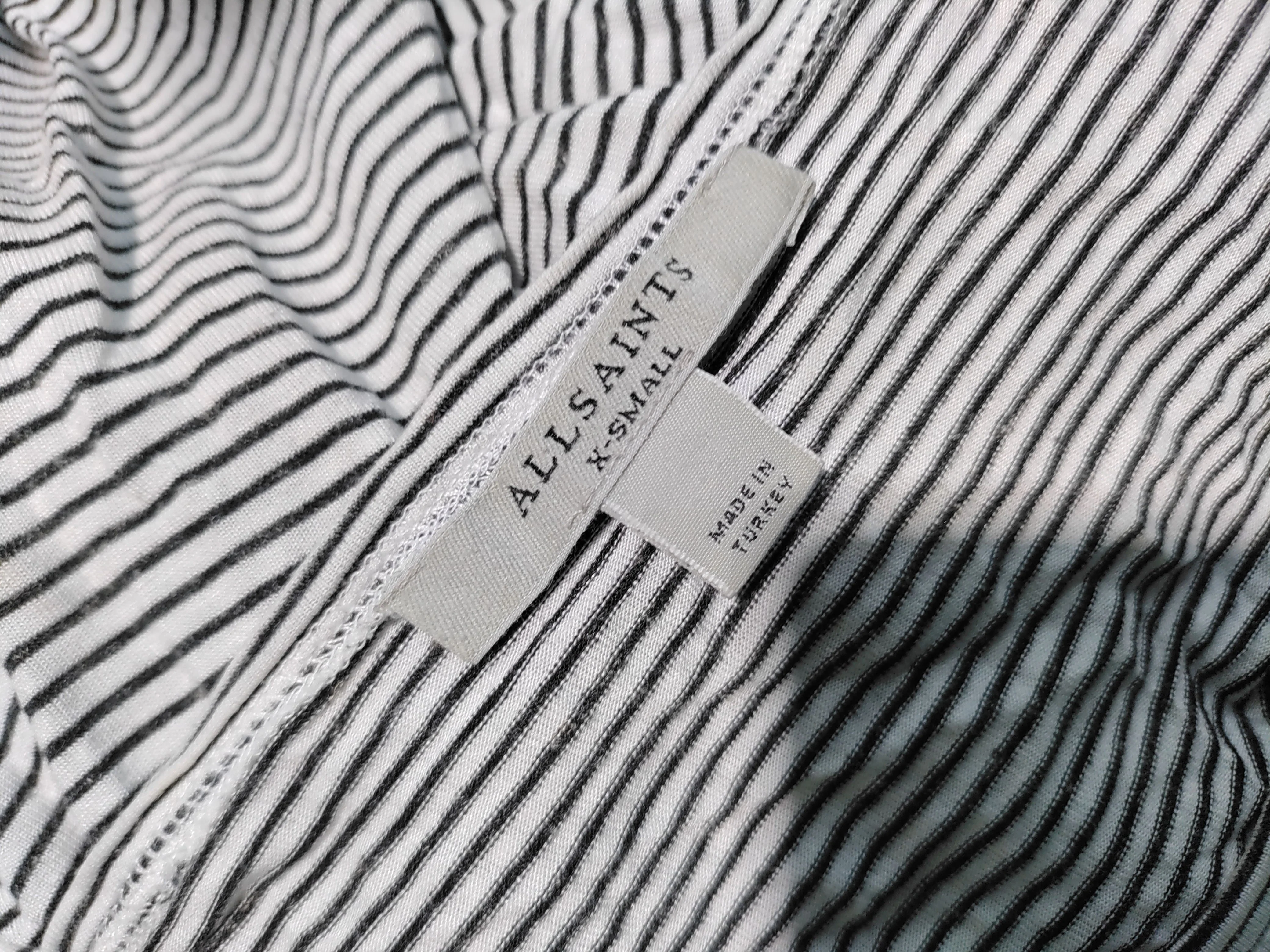 AllSaints Women's T-Shirt XS White Viscose with Polyester, Linen Basic - Image 6