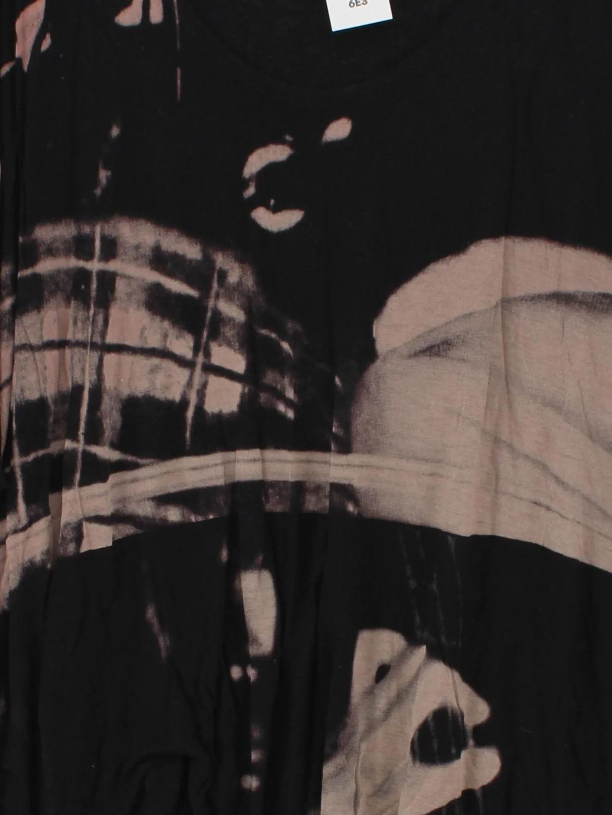 AllSaints Women's Top S Black Graphic 100% Viscose Short Sleeve Round Neck Basic - Image 3
