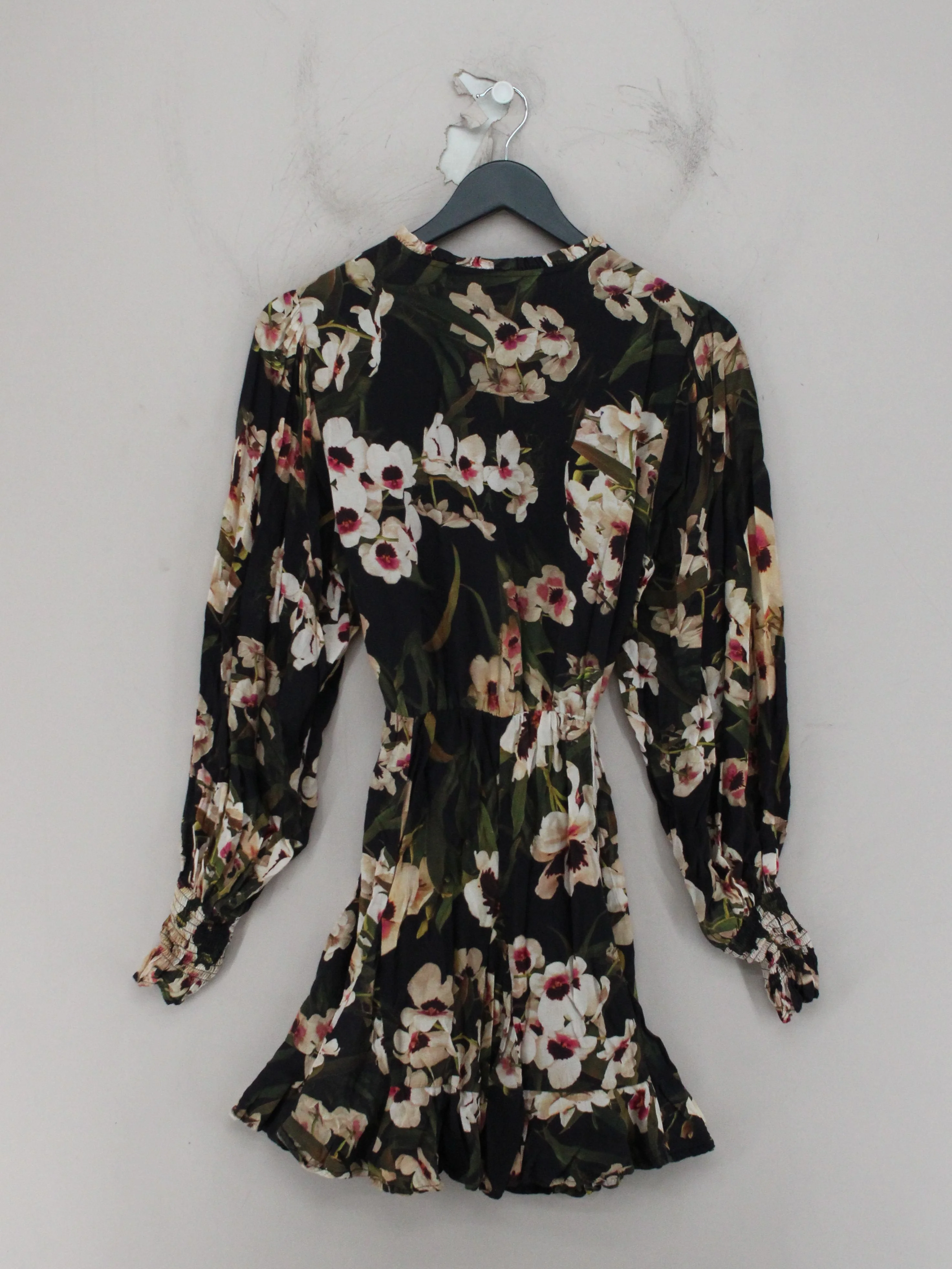 AllSaints Wrap Mini Dress UK12 in Black - Image 2