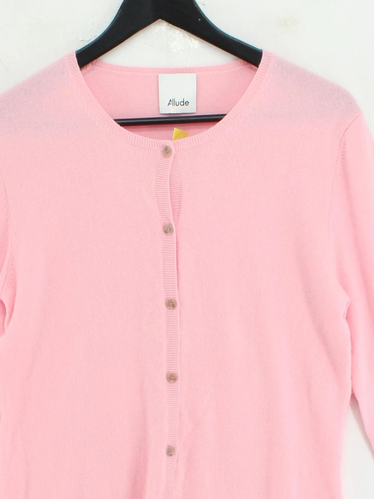 Allude Women's Cardigan L Pink 100% Cashmere Round Neck Cardigan - Image 3
