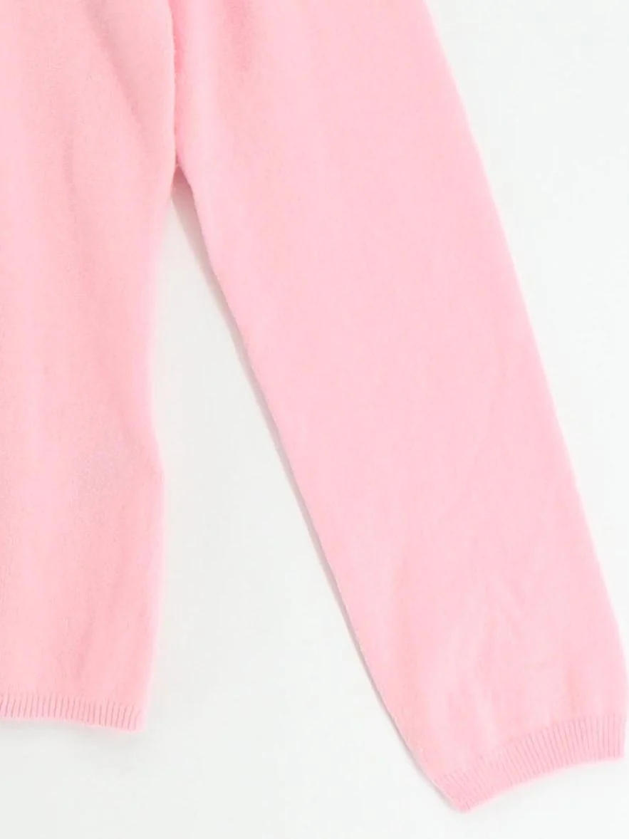 Allude Women's Cardigan L Pink 100% Cashmere Round Neck Cardigan - Image 4