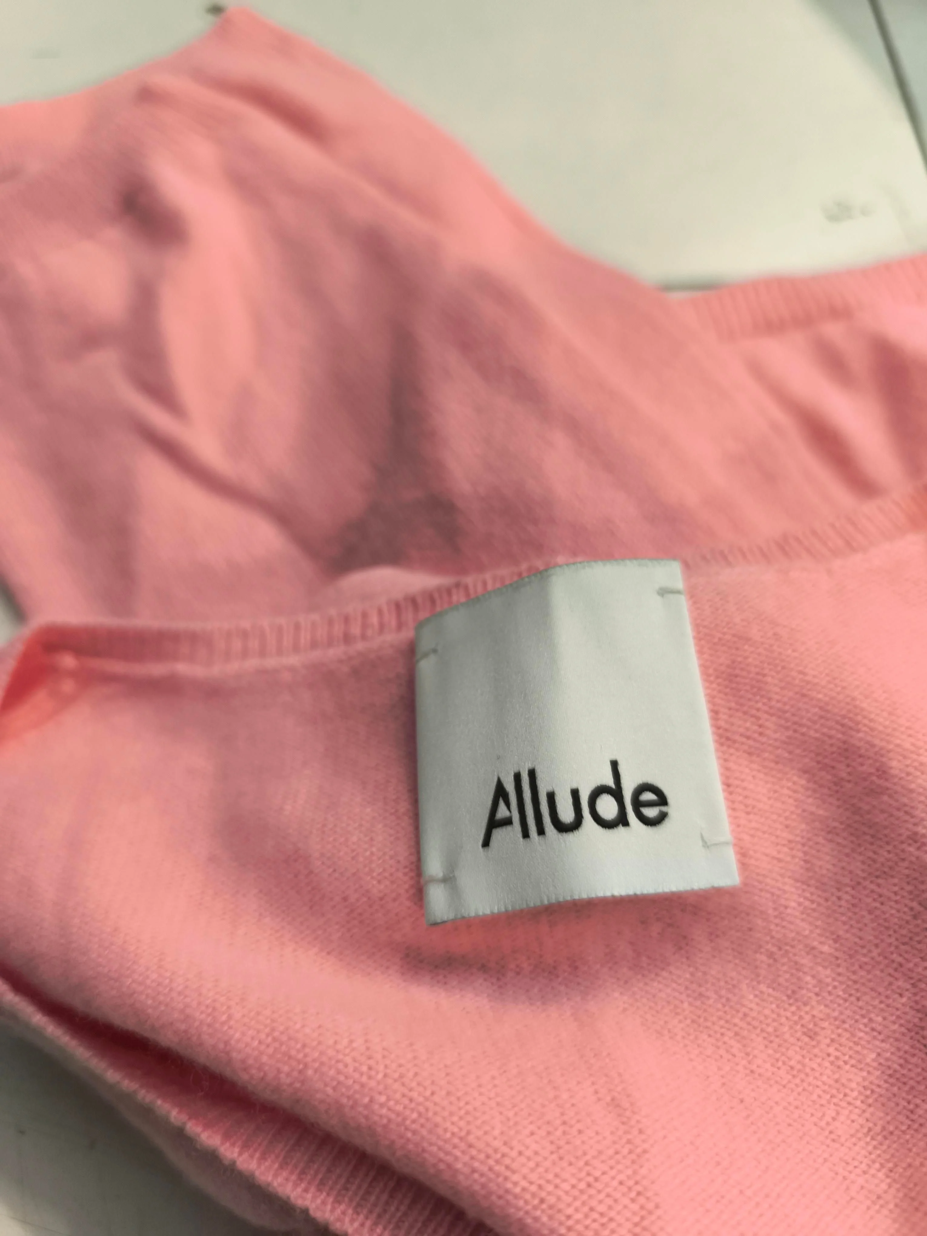 Allude Women's Cardigan L Pink 100% Cashmere Round Neck Cardigan - Image 5