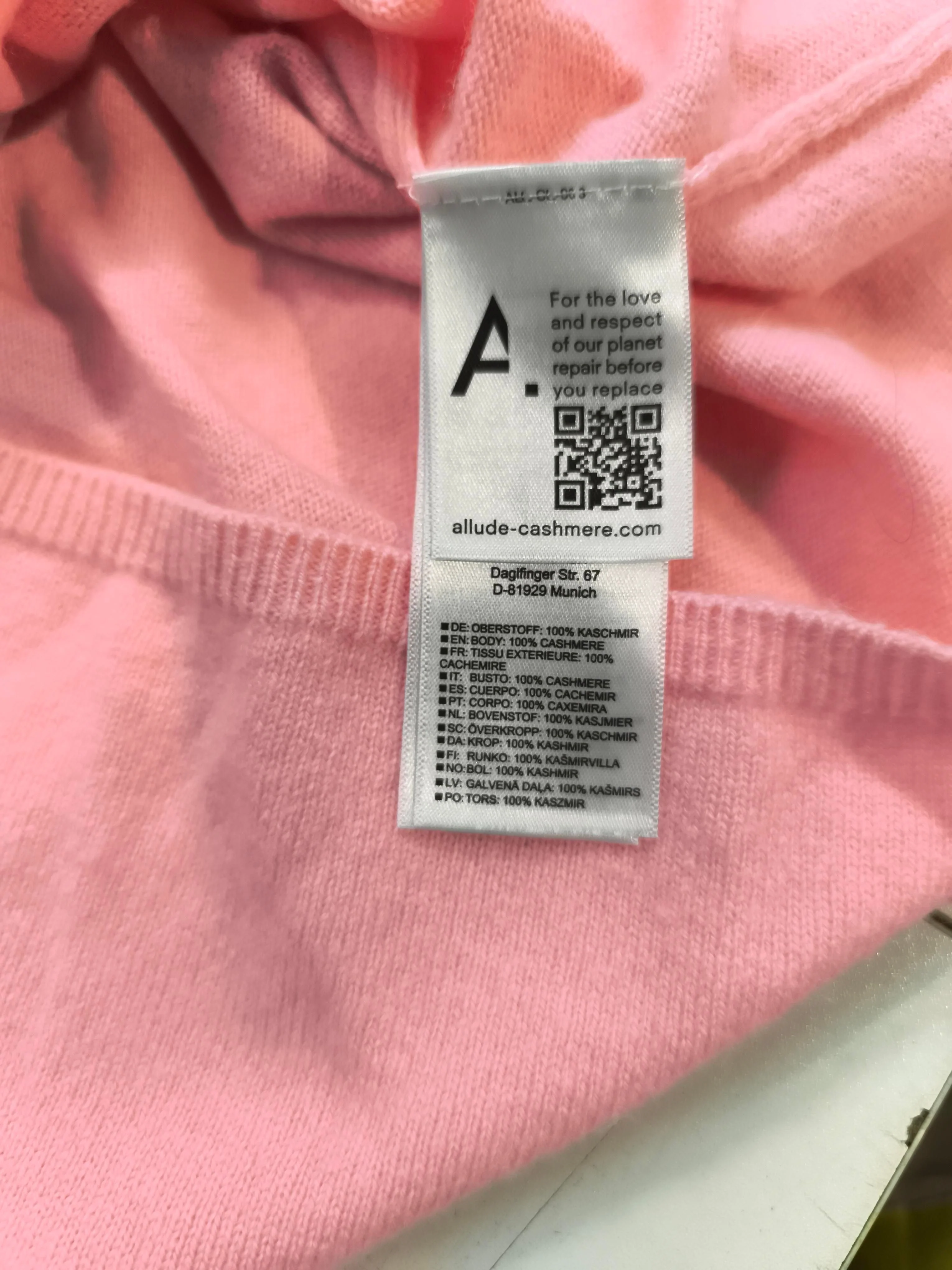 Allude Women's Cardigan L Pink 100% Cashmere Round Neck Cardigan - Image 6