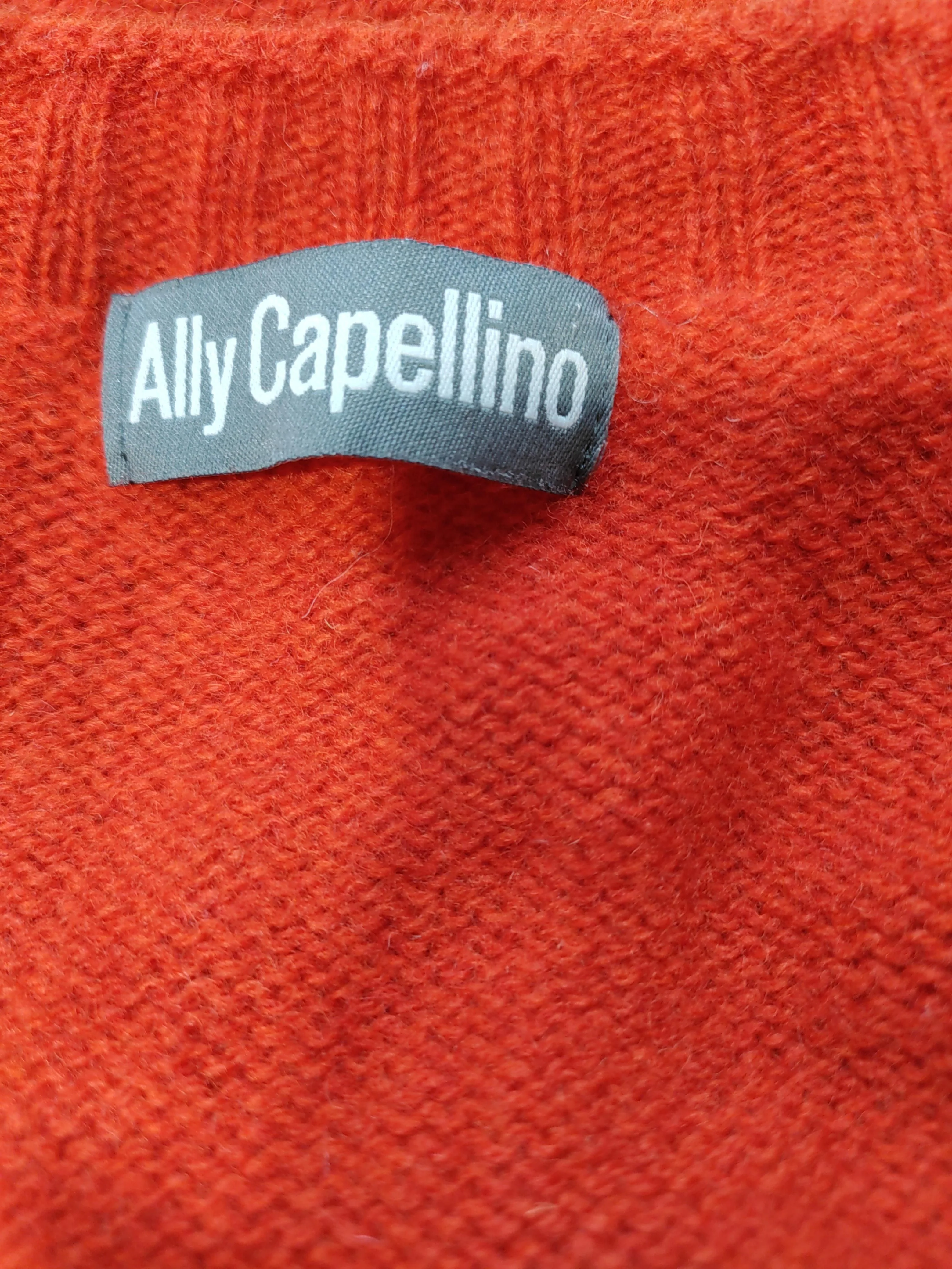 Ally Capellino Women's Jumper S Red 100% Wool Round Neck Pullover - Image 6