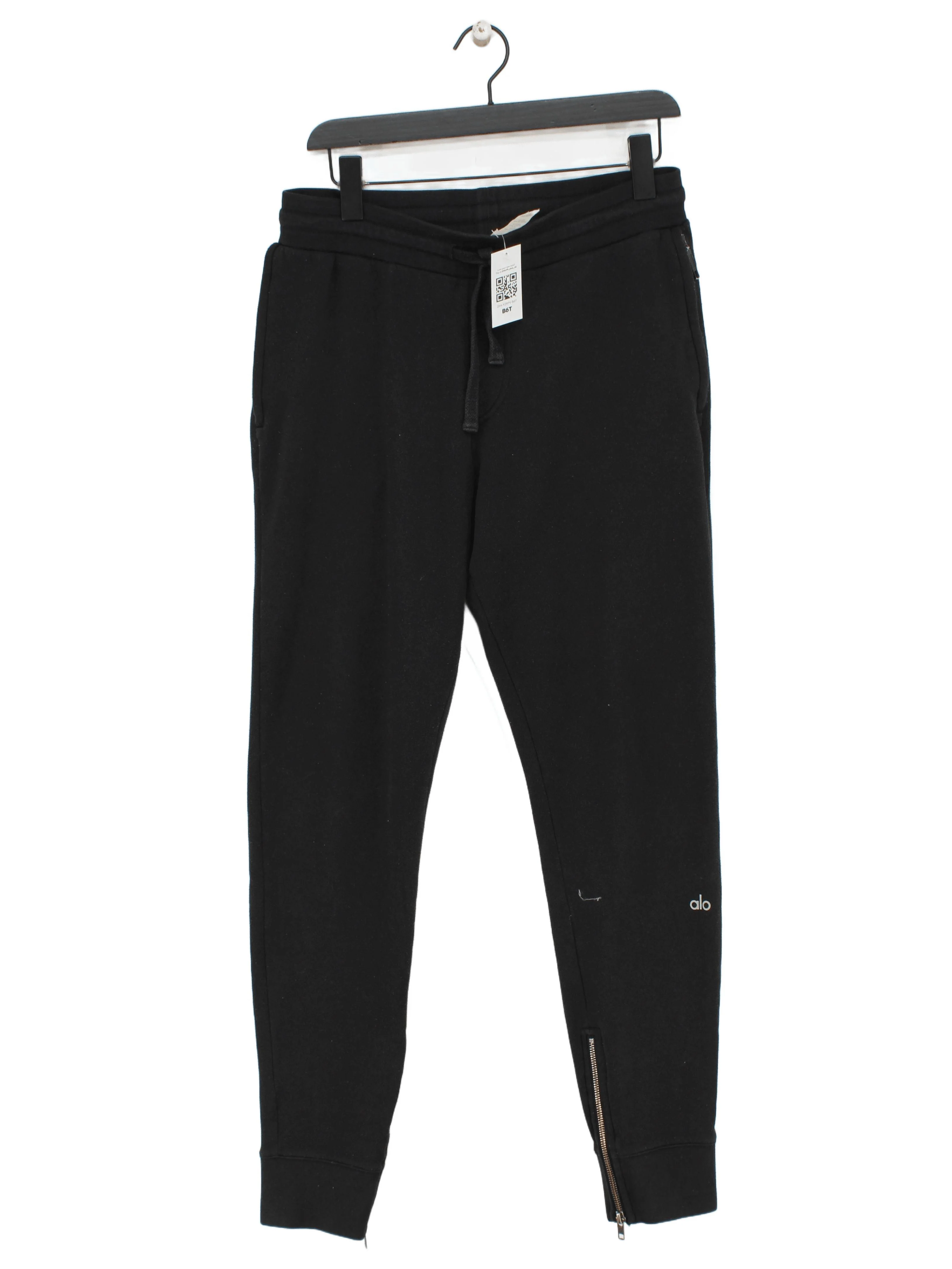 Alo Yoga Men's Sports Bottoms M Black Cotton with Polyester Sweatpants