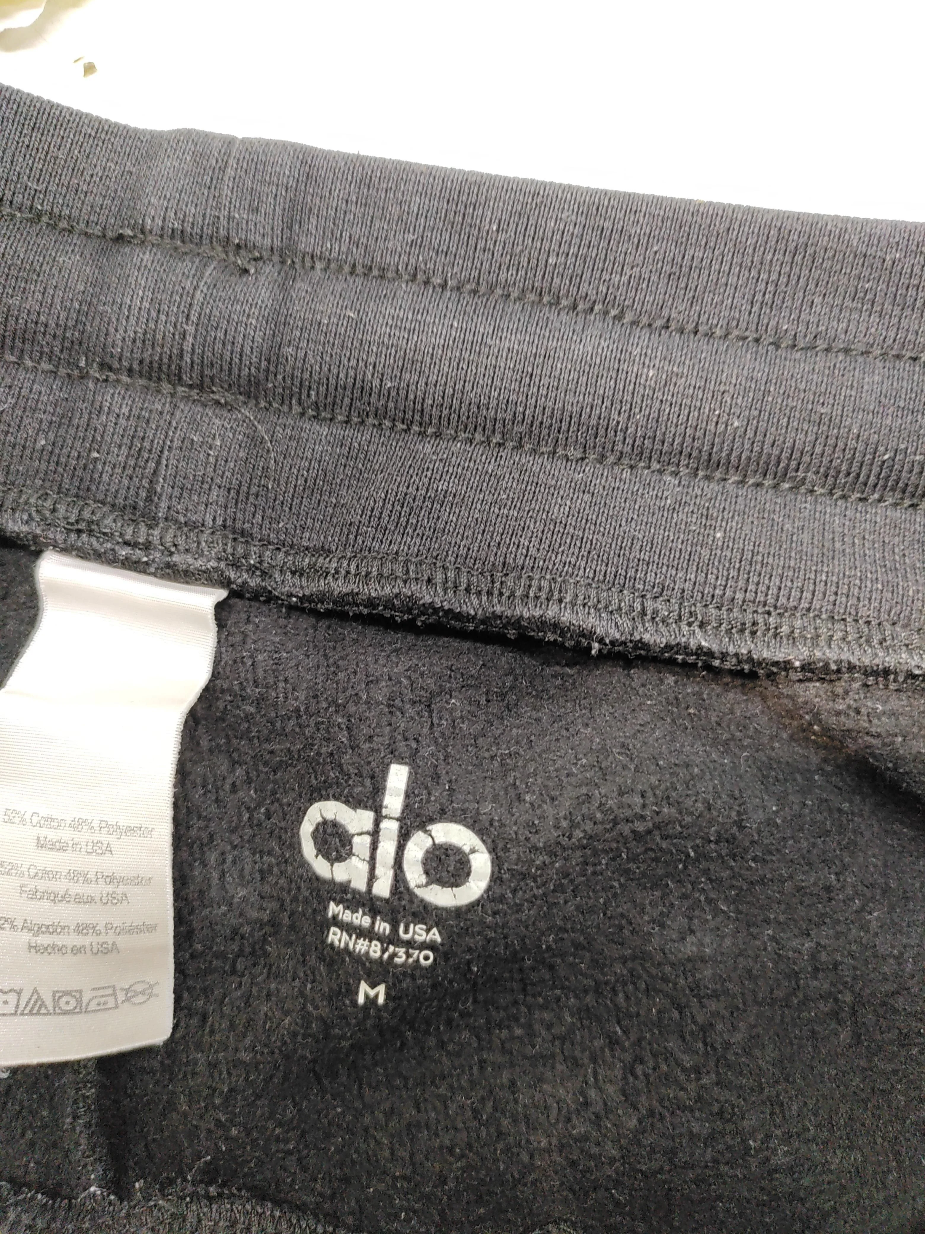 Alo Yoga Men's Sports Bottoms M Black Cotton with Polyester Sweatpants - Image 7