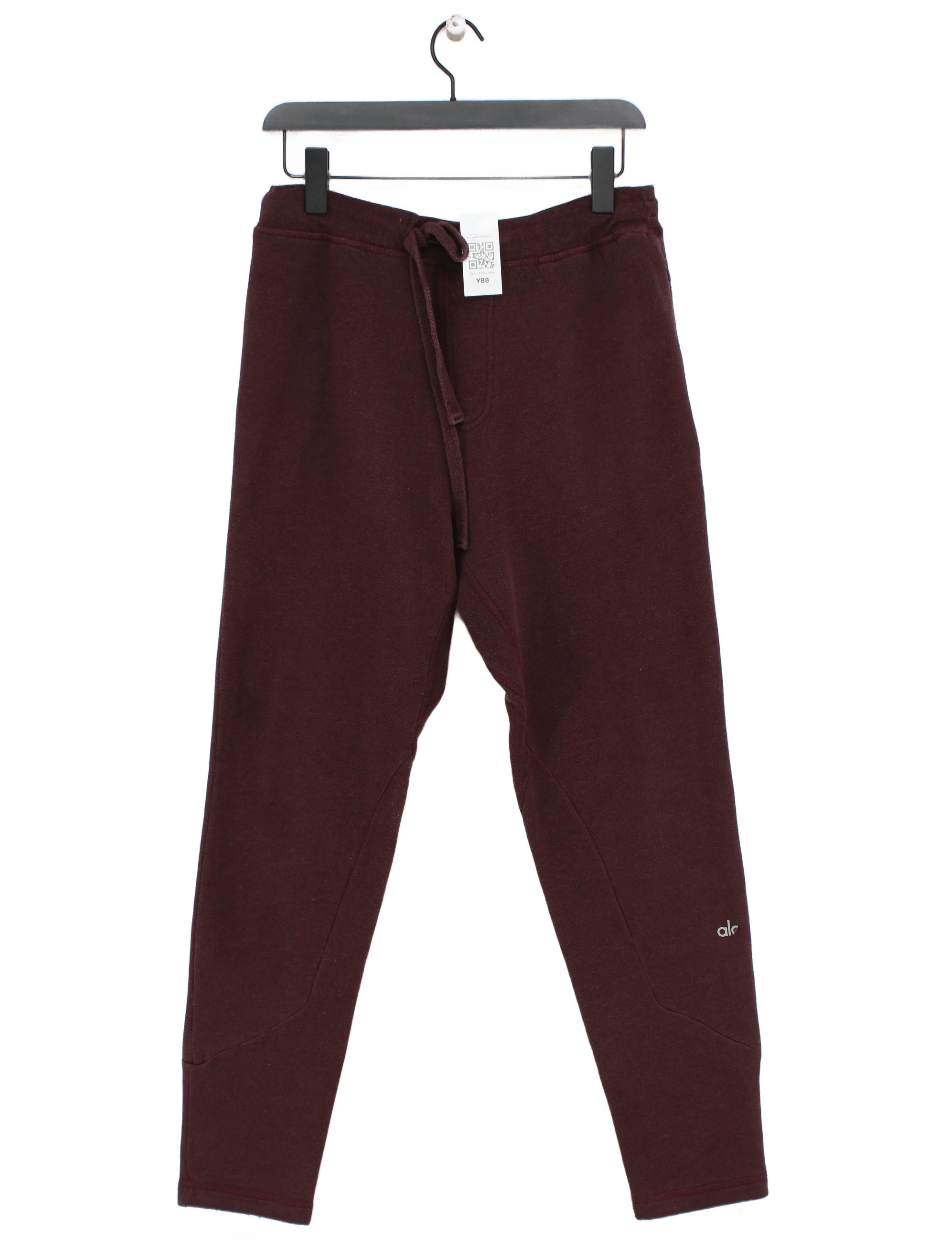 Alo Yoga Men's Sports Bottoms M Purple Polyester with Cotton, Rayon Sweatpants