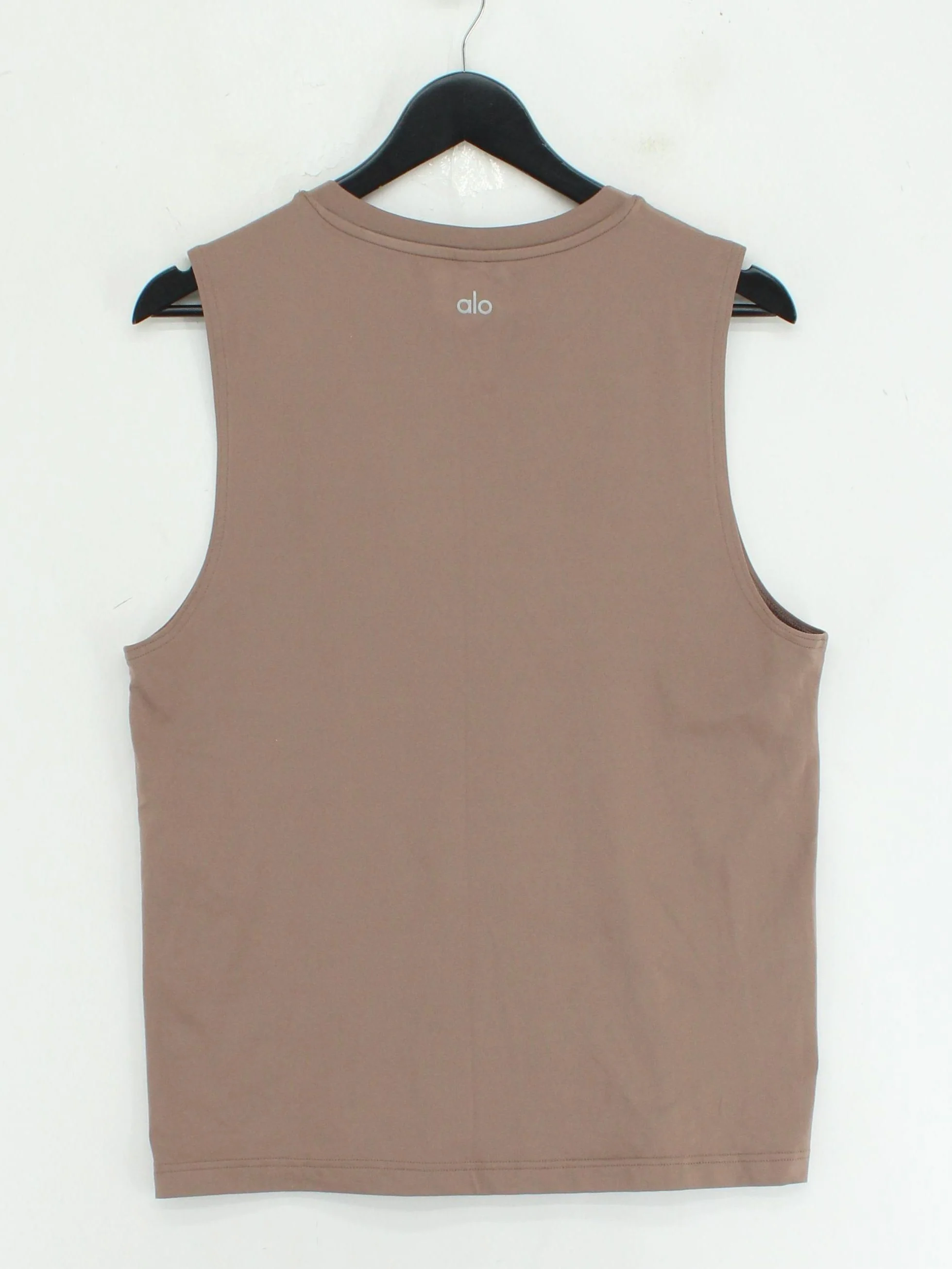 Alo Yoga Men's T-Shirt S Tan 100% Other Sleeveless Crew Neck Basic - Image 2