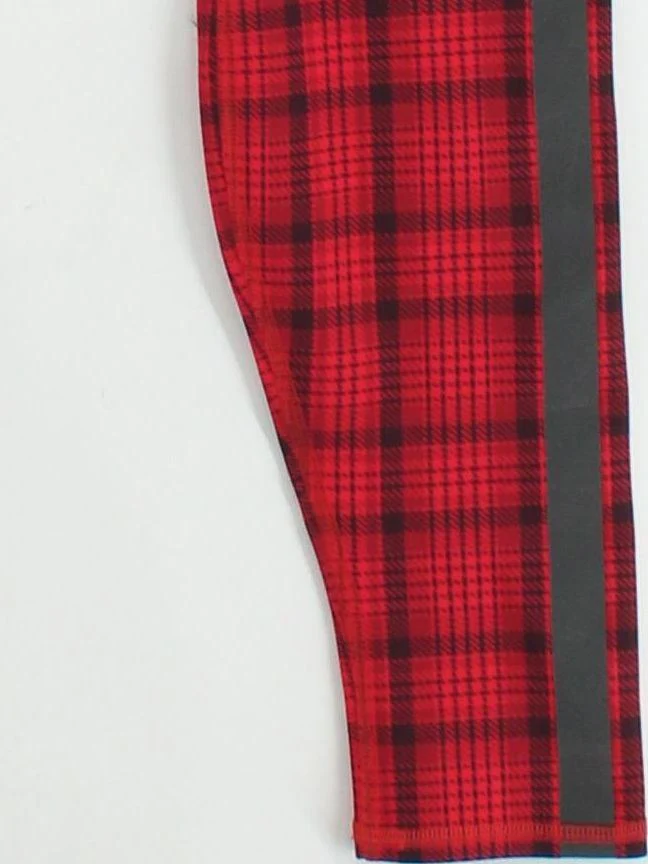 Alo Yoga Women's Leggings S Red Checkered 100% Other Full length - Image 4