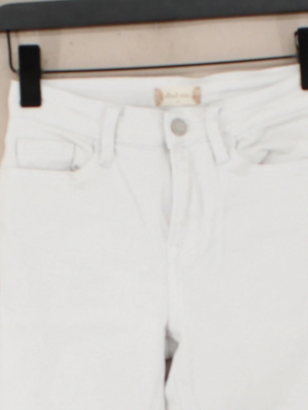 Altar''d State Women's Jeans W 24 in White Cotton with Spandex Skinny - Image 3