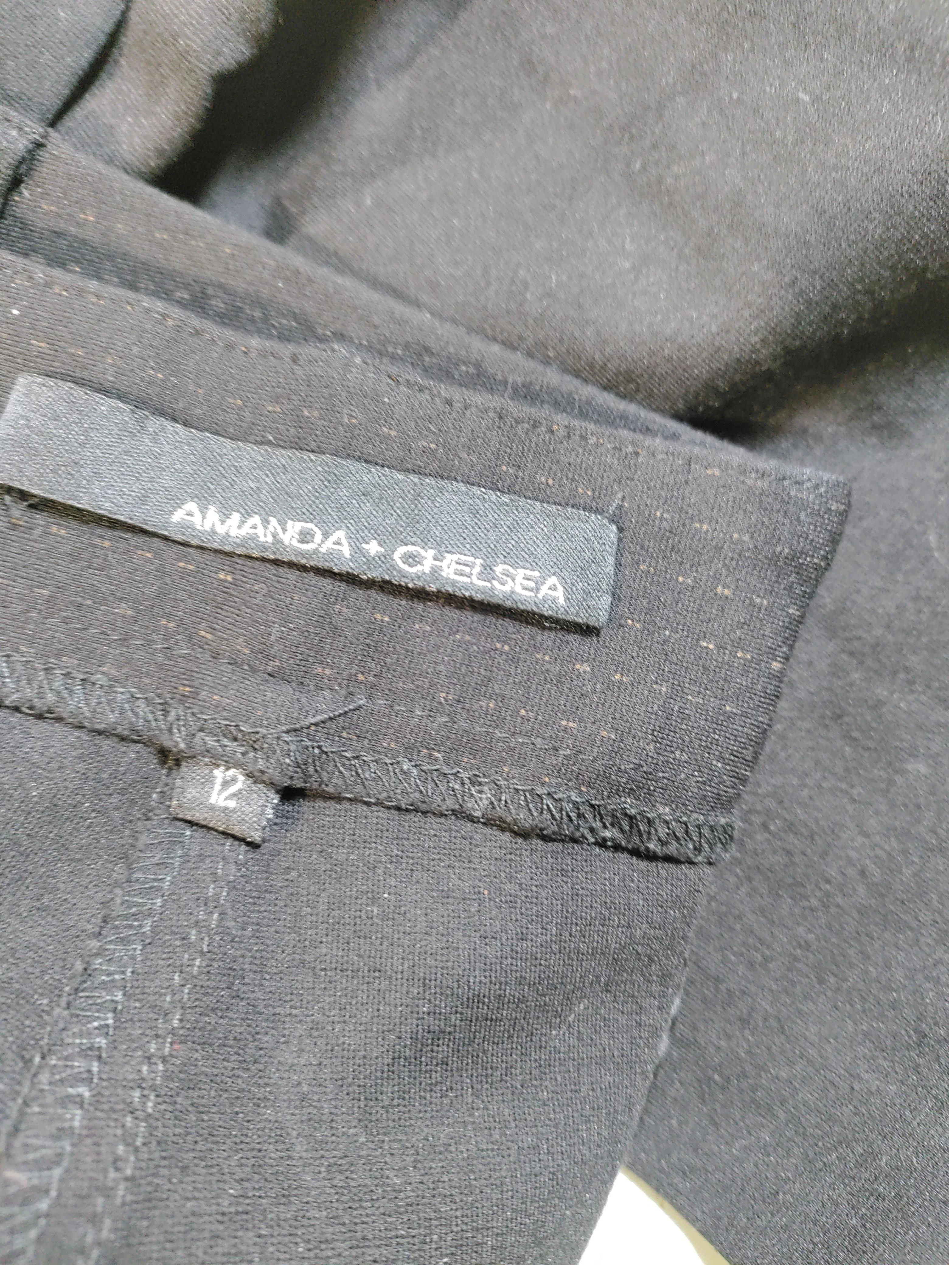Amanda + Chelsea Women's Trousers UK 12 Black Rayon with Nylon, Spandex Chino - Image 5