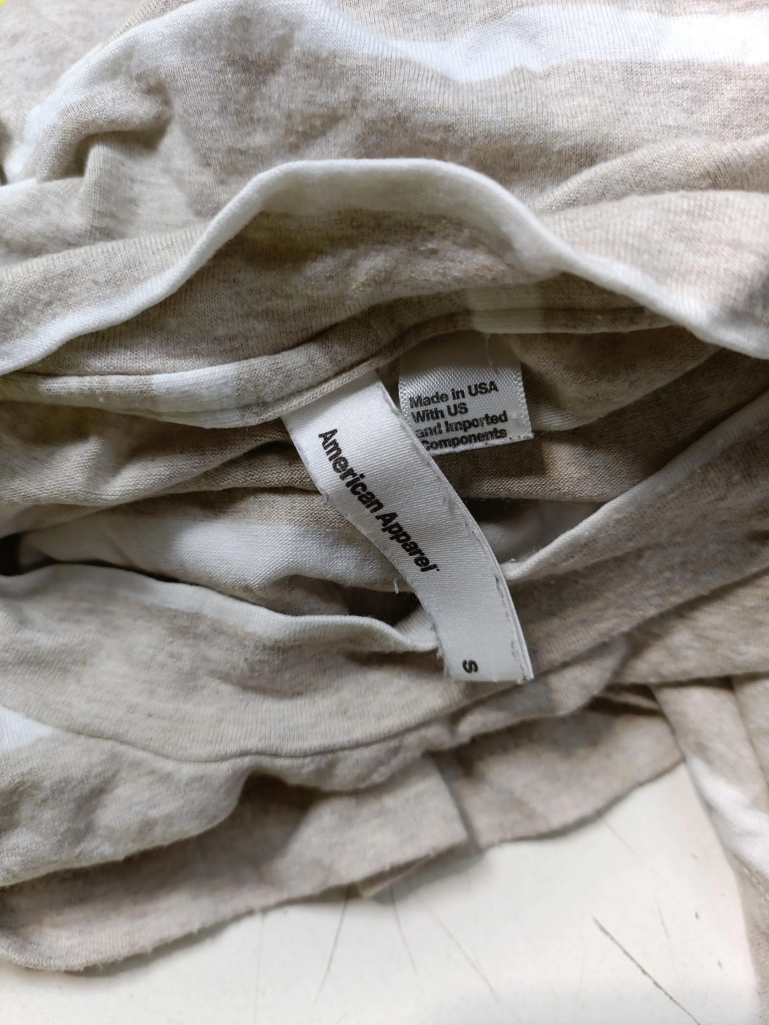 American Apparel Women's T-Shirt S Cream Rayon with Polyester, Elastane Basic - Image 6