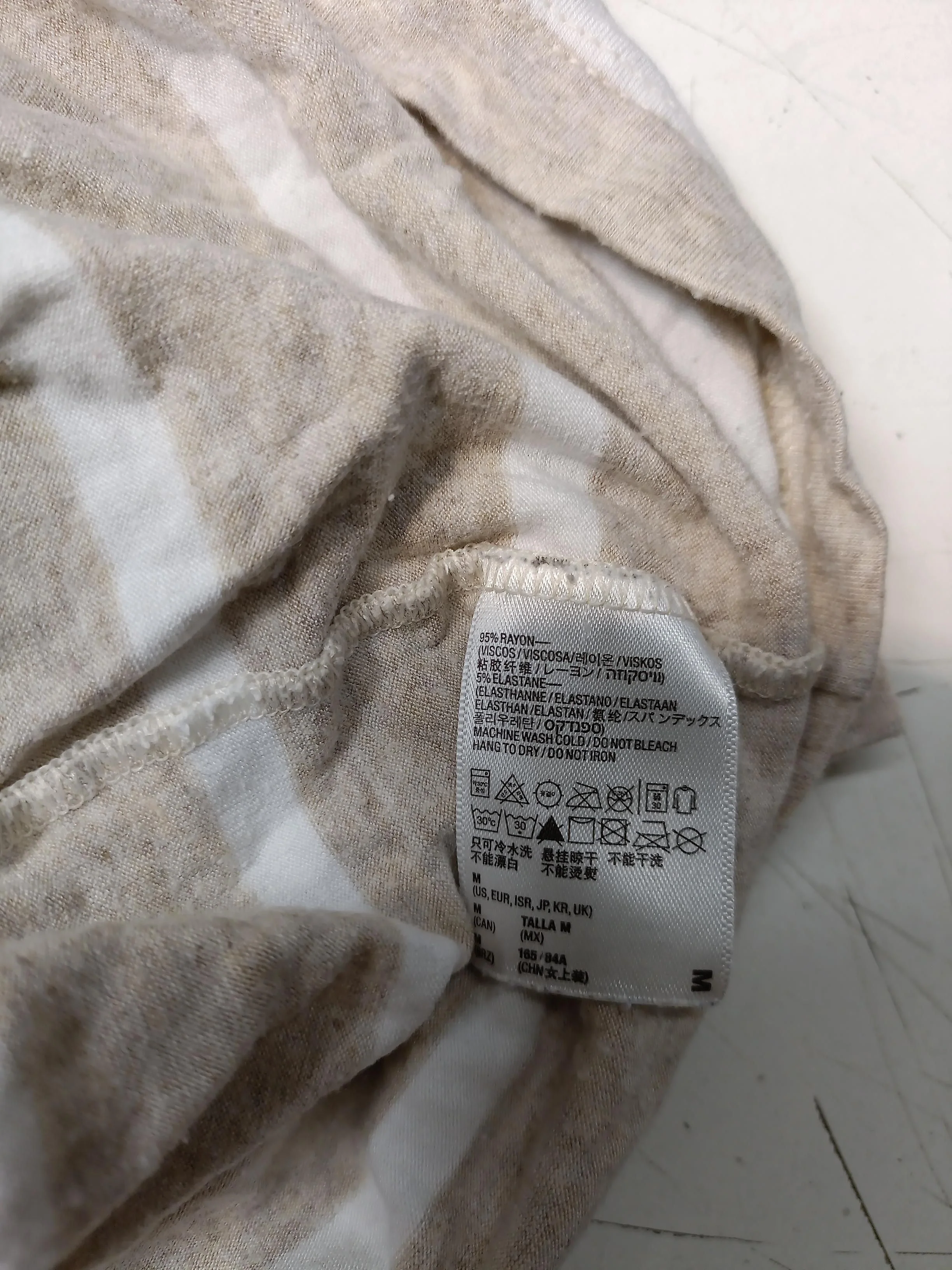 American Apparel Women's T-Shirt S Cream Rayon with Polyester, Elastane Basic - Image 7