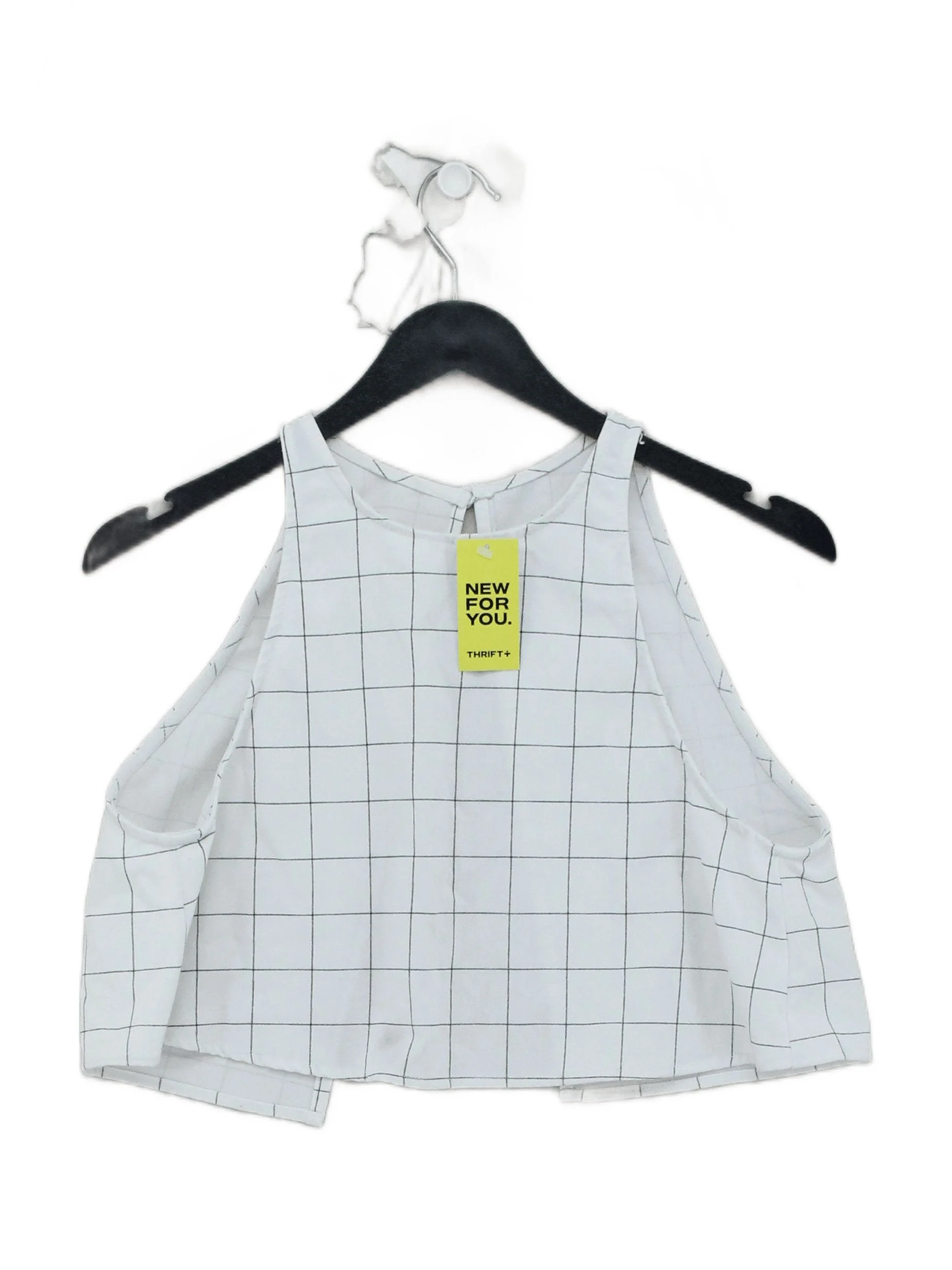 American Apparel Women's Top S White Polyester with Rayon, Elastane Cropped
