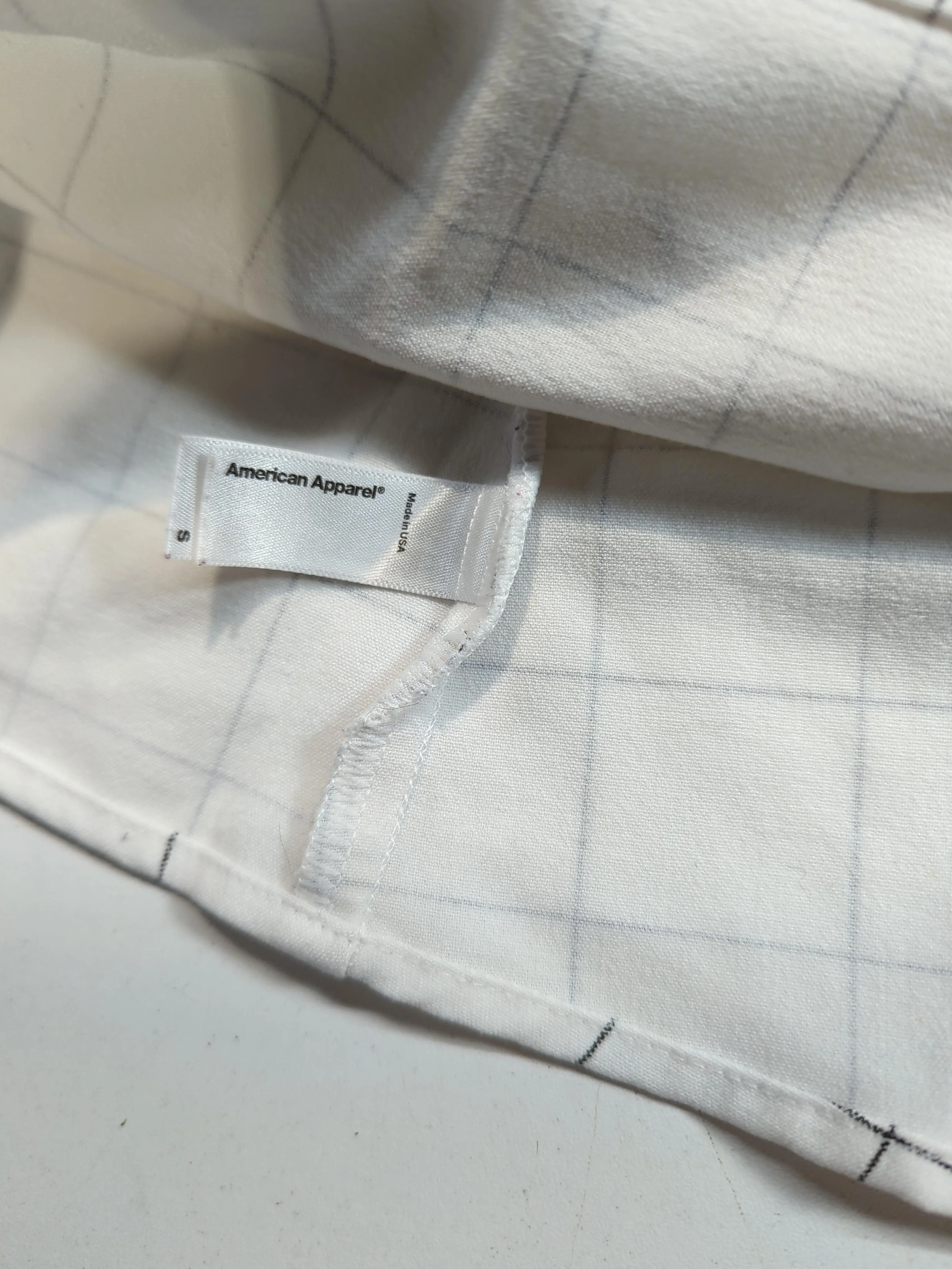 American Apparel Women's Top S White Polyester with Rayon, Elastane Cropped - Image 6
