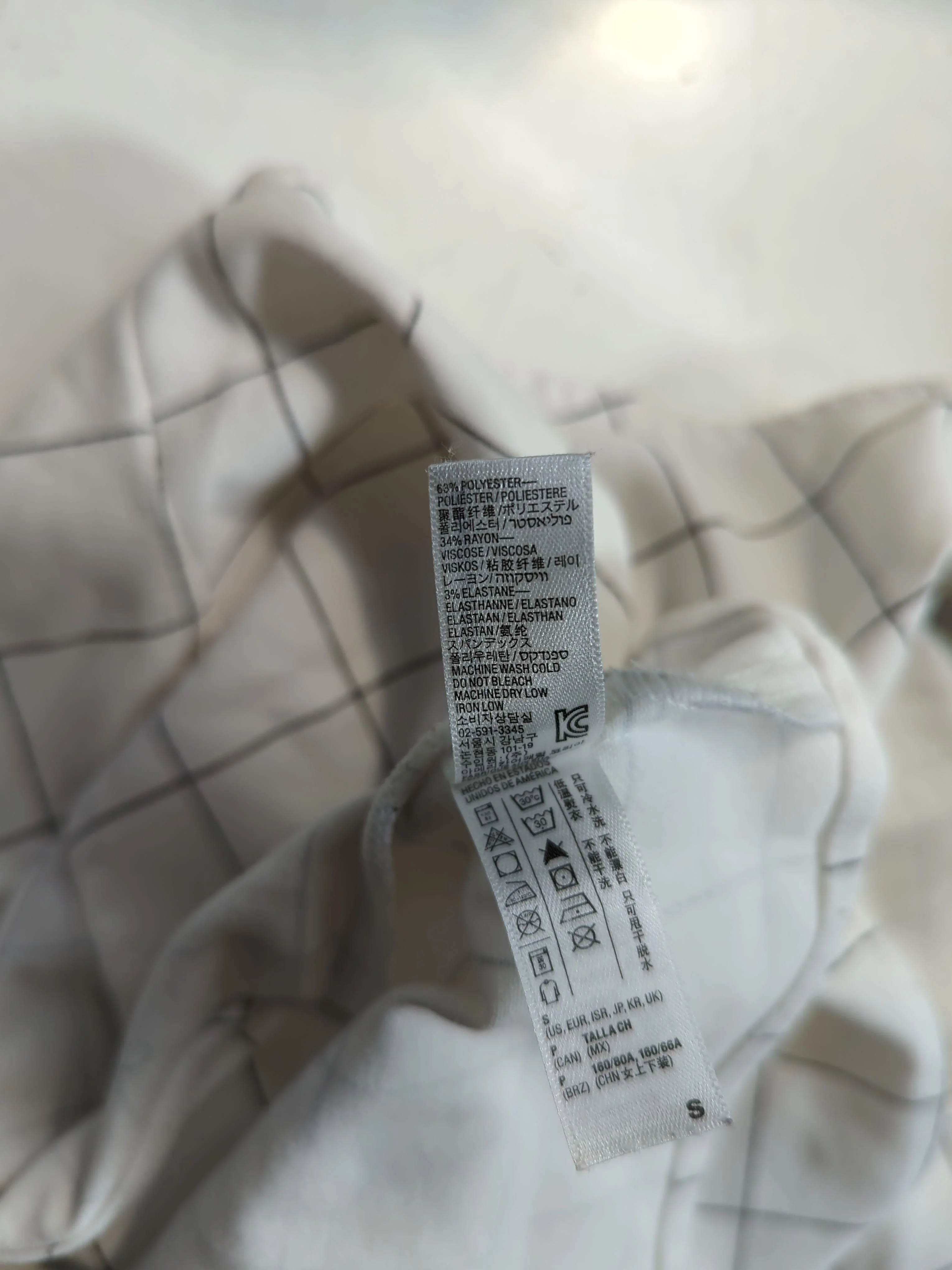 American Apparel Women's Top S White Polyester with Rayon, Elastane Cropped - Image 7