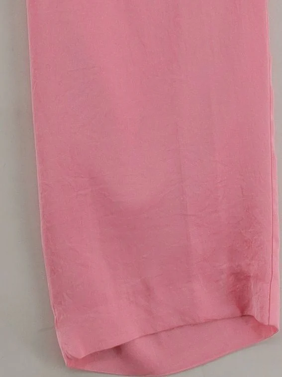 American Vintage Women's Trousers XS Pink Acetate with Viscose Straight Chino - Image 4