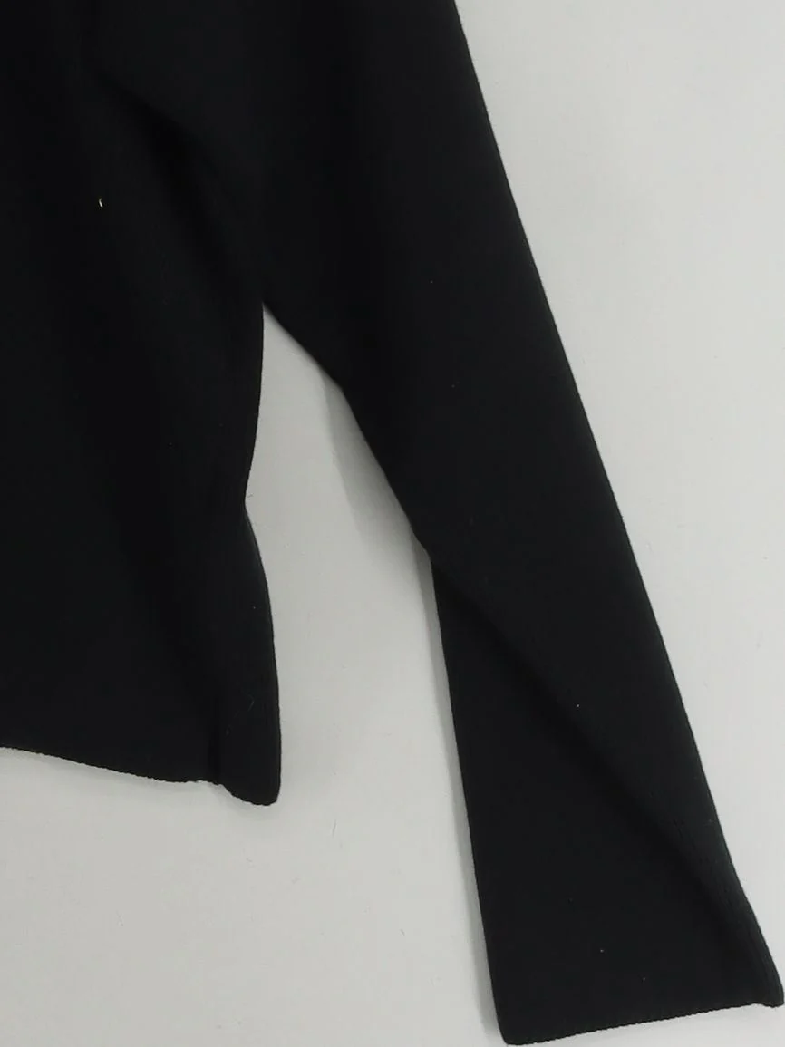 Ami Men's Jumper XL Black Cotton with Wool, Elastane Collared Pullover - Image 4