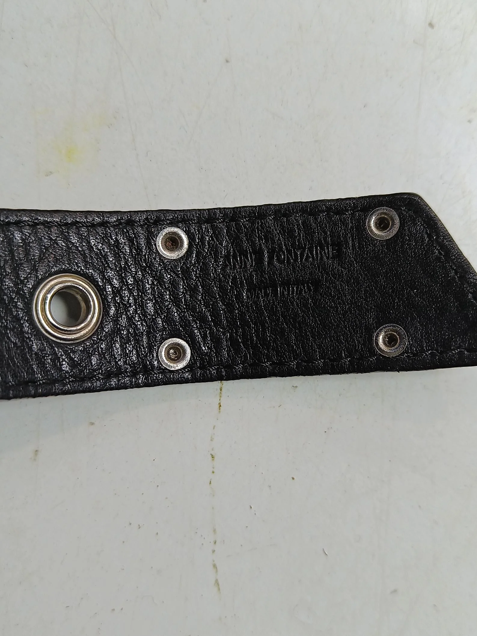 Anne Fontaine Men's Belt M Black 100% Leather Dress Belt - Image 5