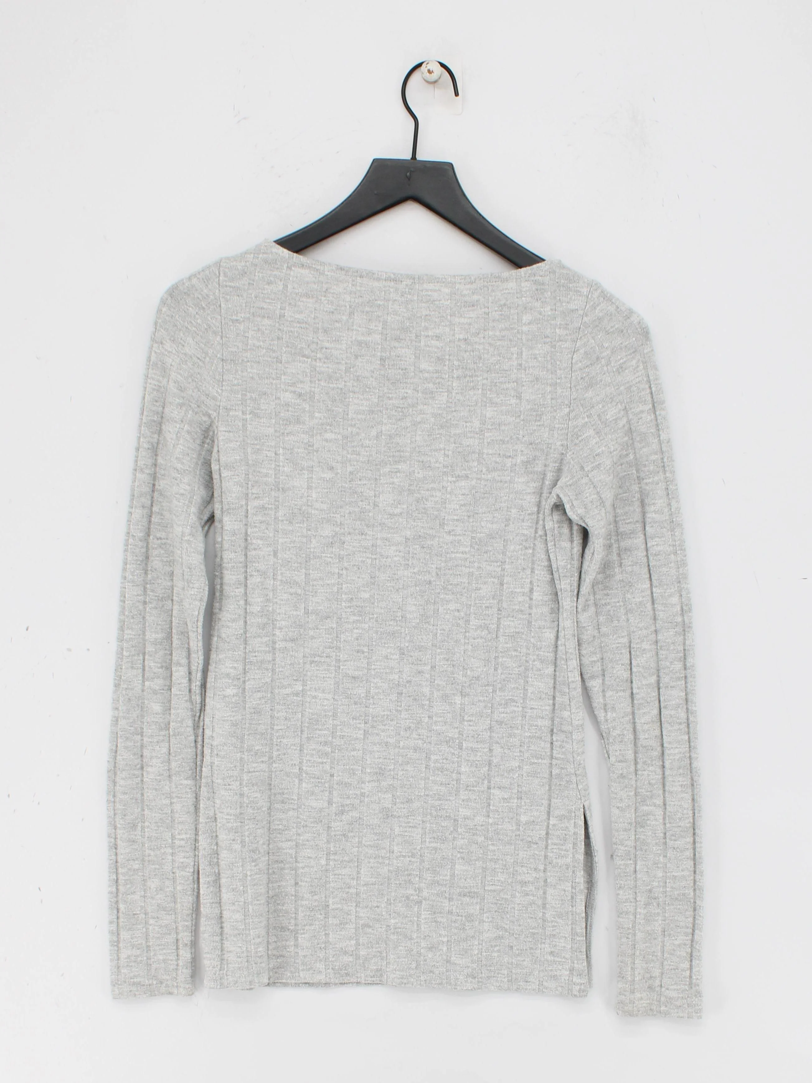Anthropologie Women's Top XS Grey 100% Other Long Sleeve Round Neck Basic - Image 2
