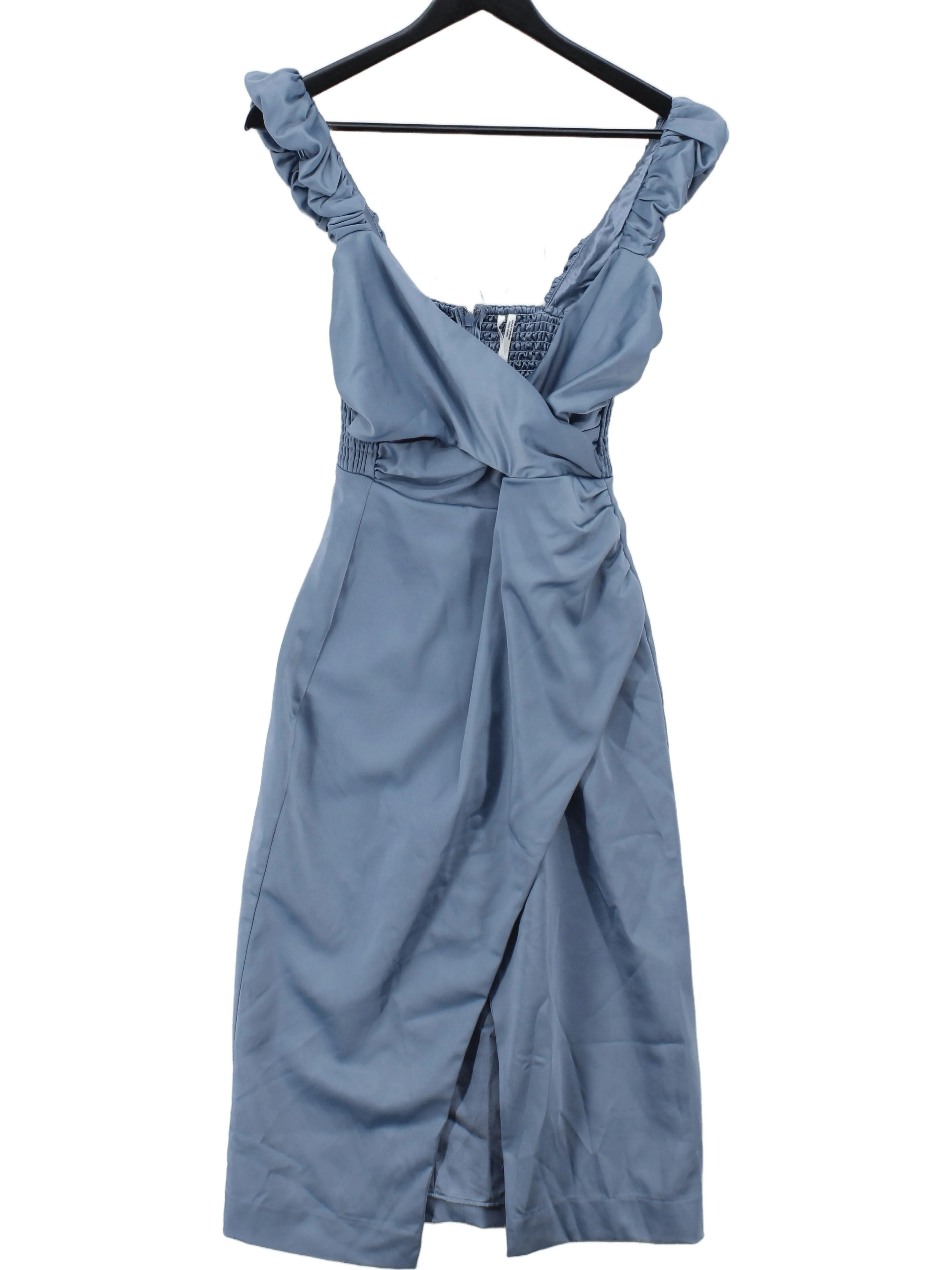Anthropologie Wrap Midi Dress S in Blue