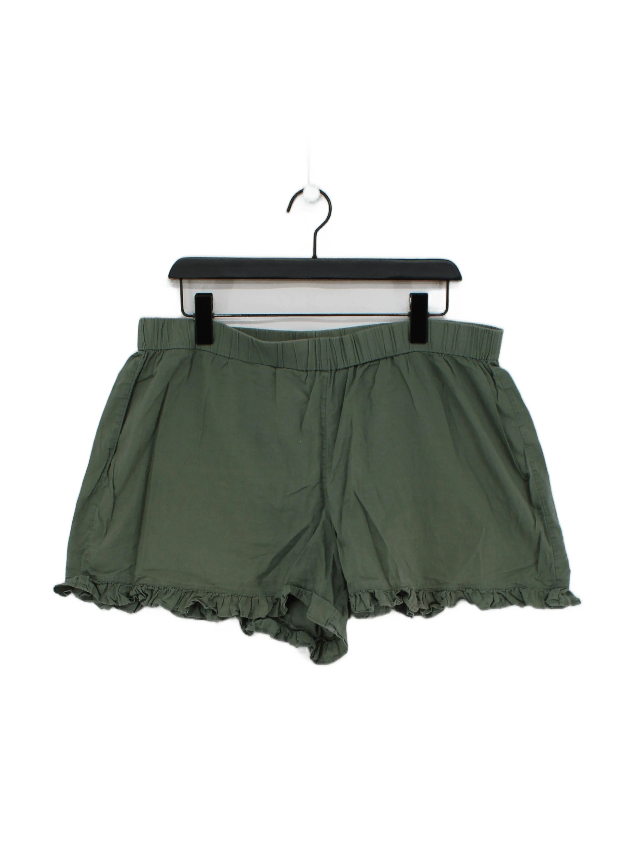 ANYDAY John Lewis Women's Shorts L Green 100% Cotton Mom