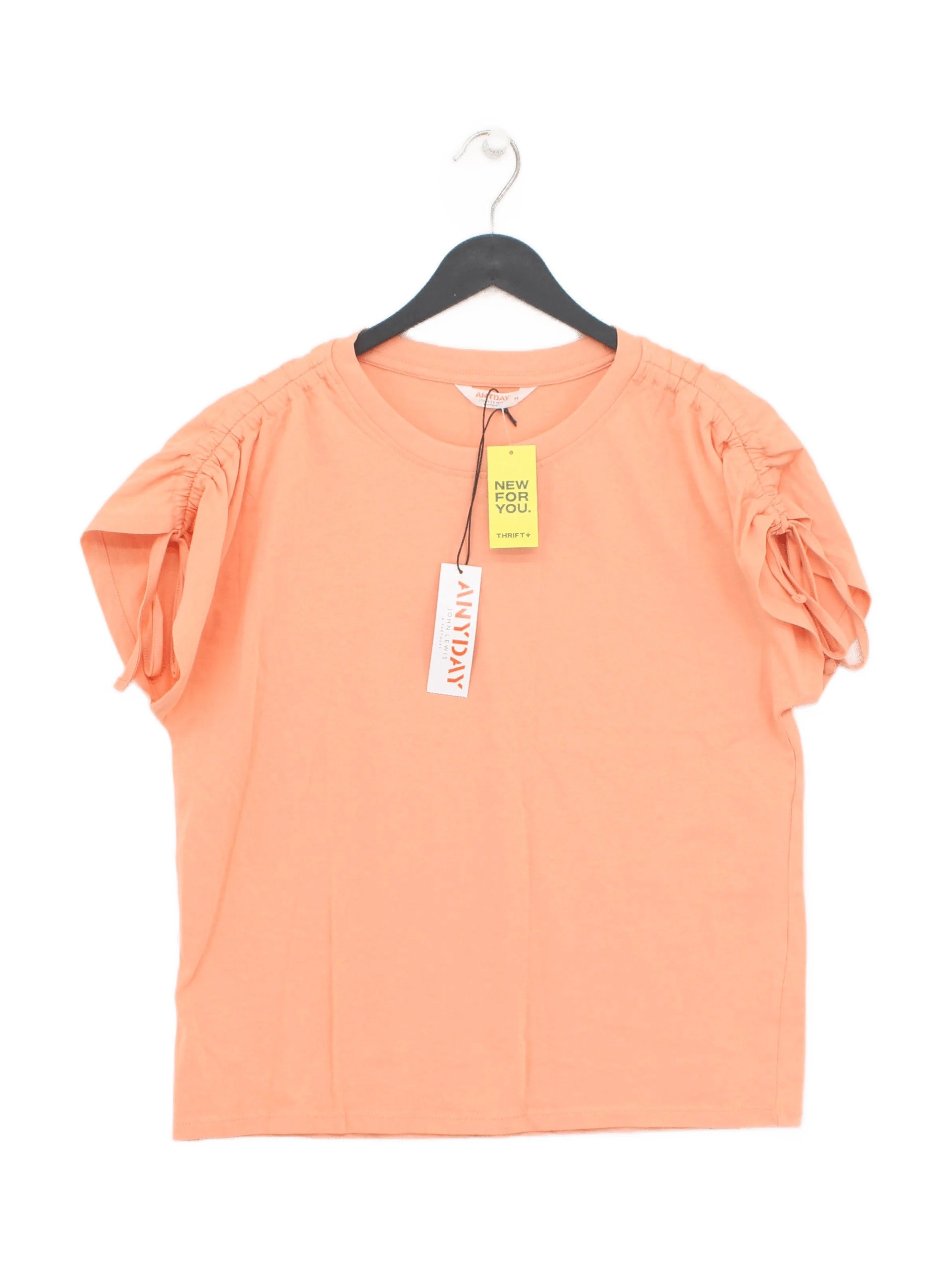 ANYDAY John Lewis Women's T-Shirt M Orange 100% Cotton Basic