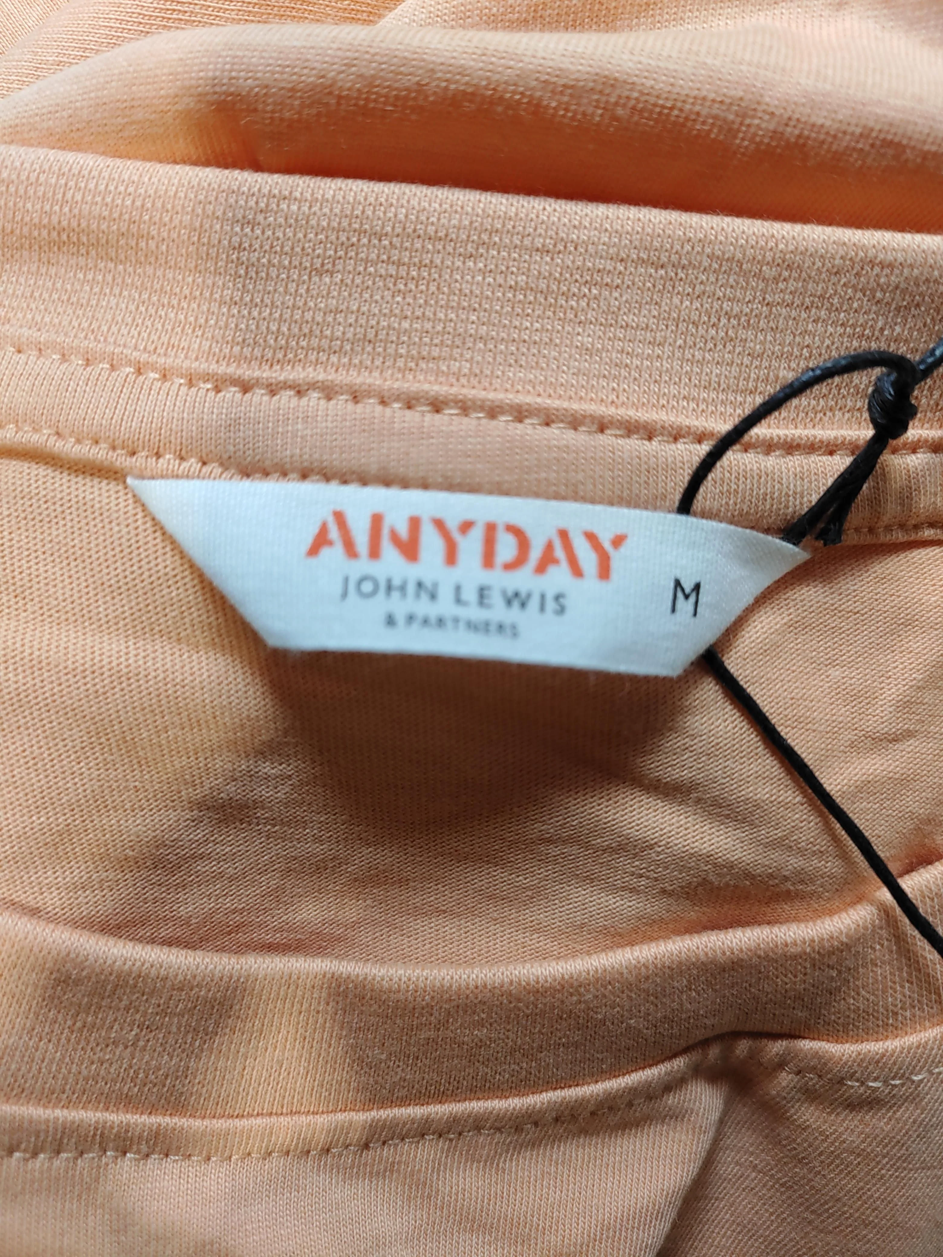 ANYDAY John Lewis Women's T-Shirt M Orange 100% Cotton Basic - Image 5