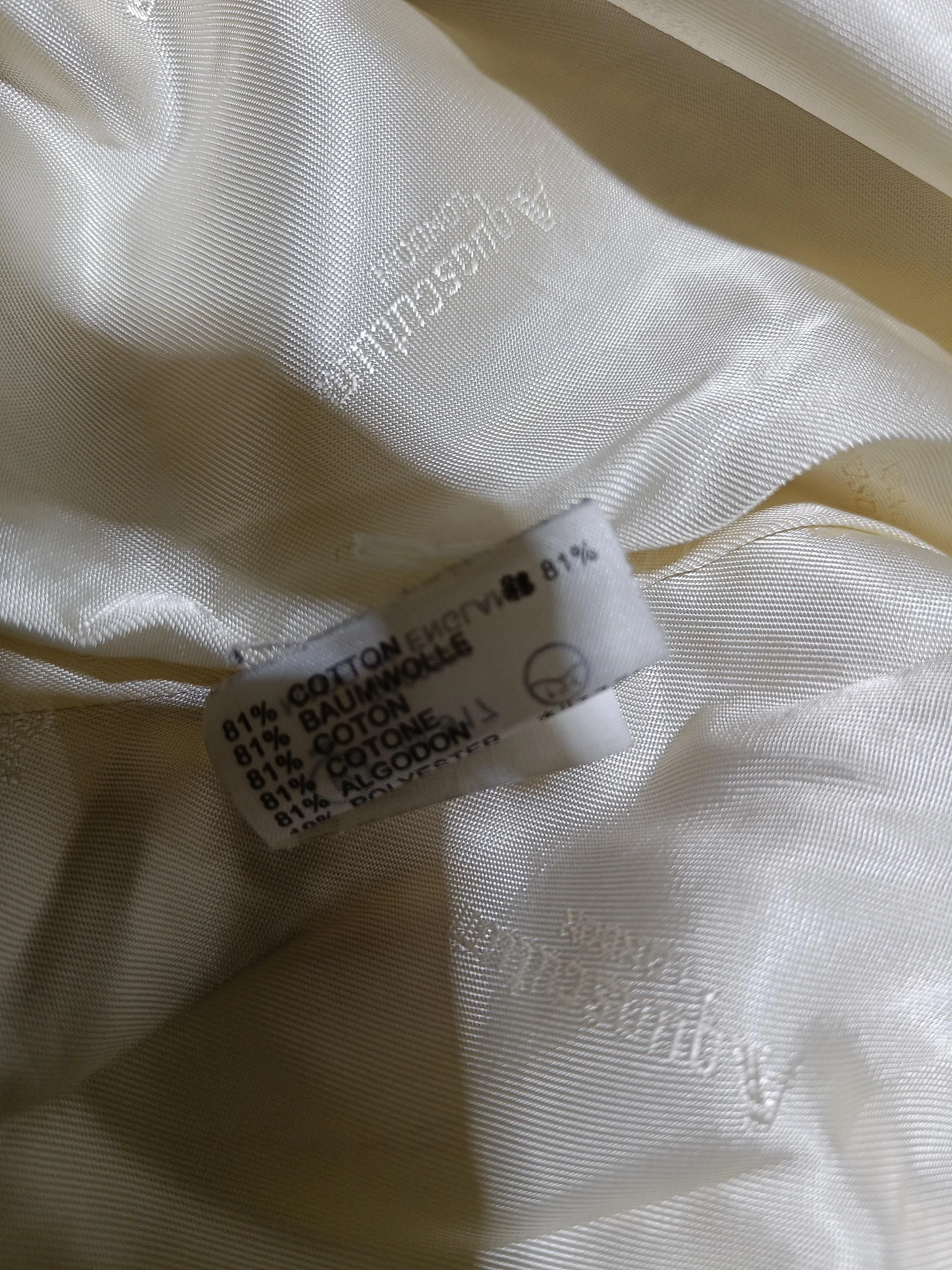 Aquascutum Women's Coat M Cream Checkered Cotton with Polyester Trench Coat - Image 6