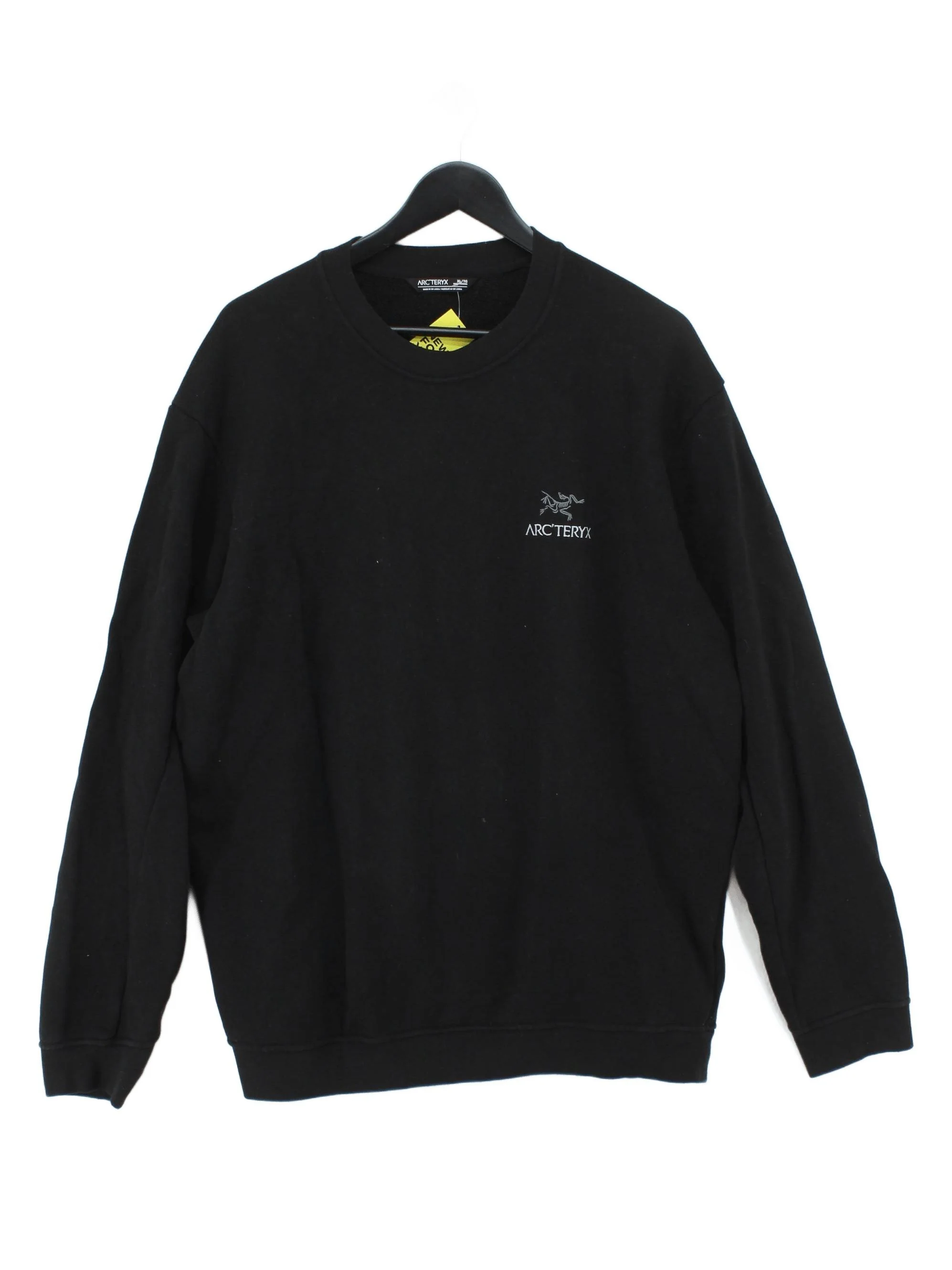 Arcteryx Men's Hoodie XL Black Cotton with Polyester, Elastane Pullover