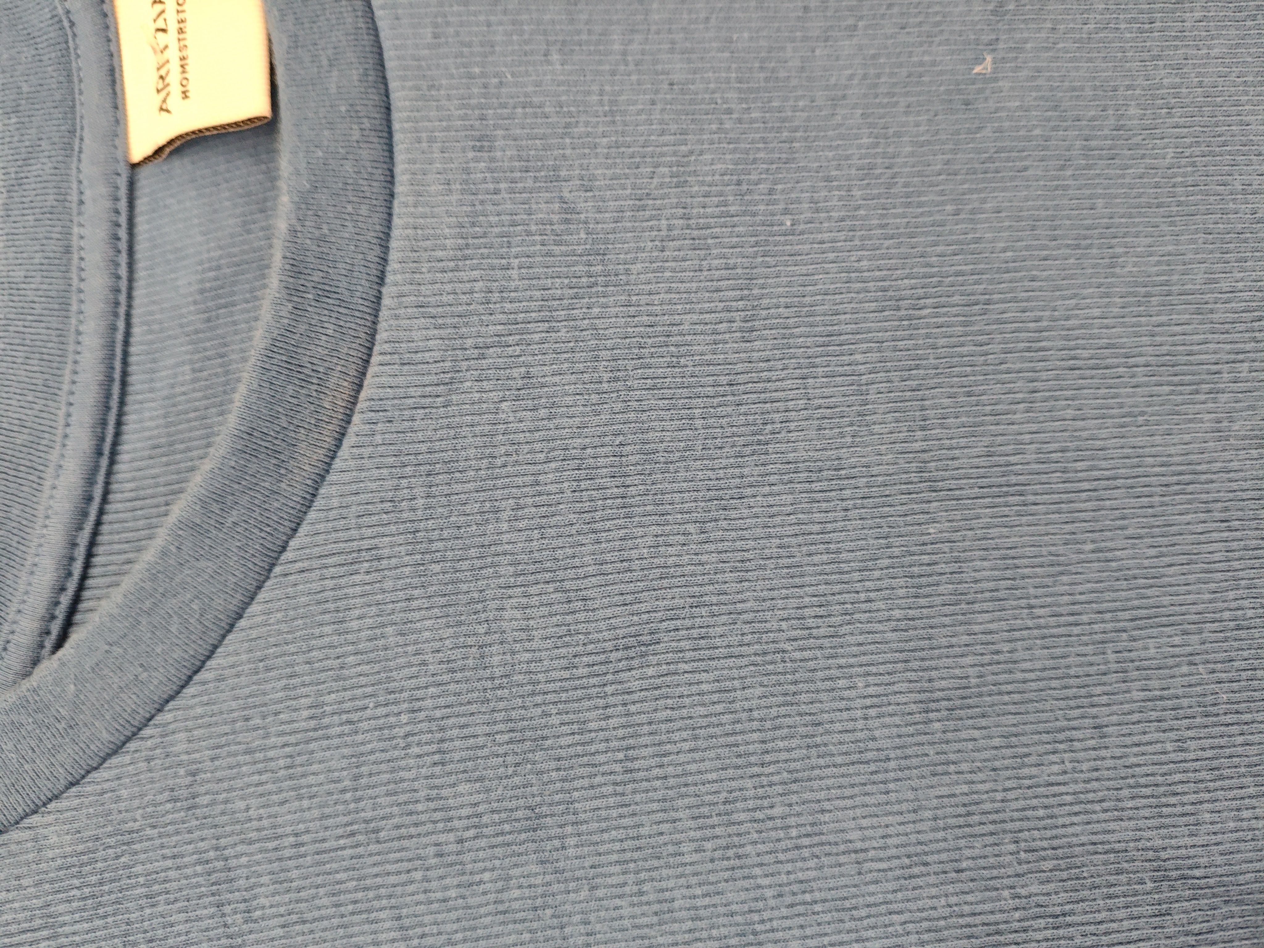 Aritzia Women's T-Shirt XL Blue Cotton with Elastane Basic - Image 5
