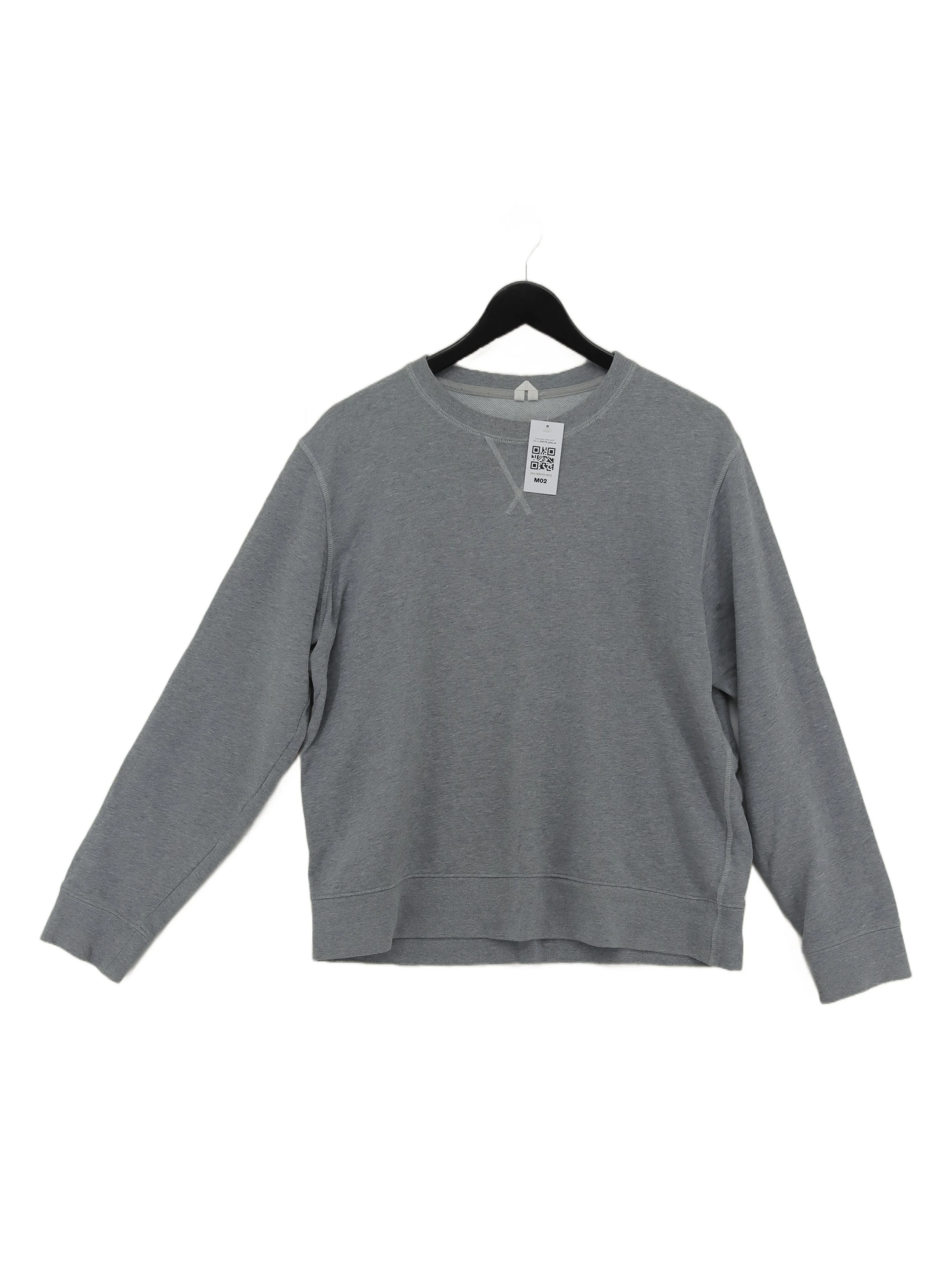 Arket Men's Hoodie M Grey 100% Cotton Pullover