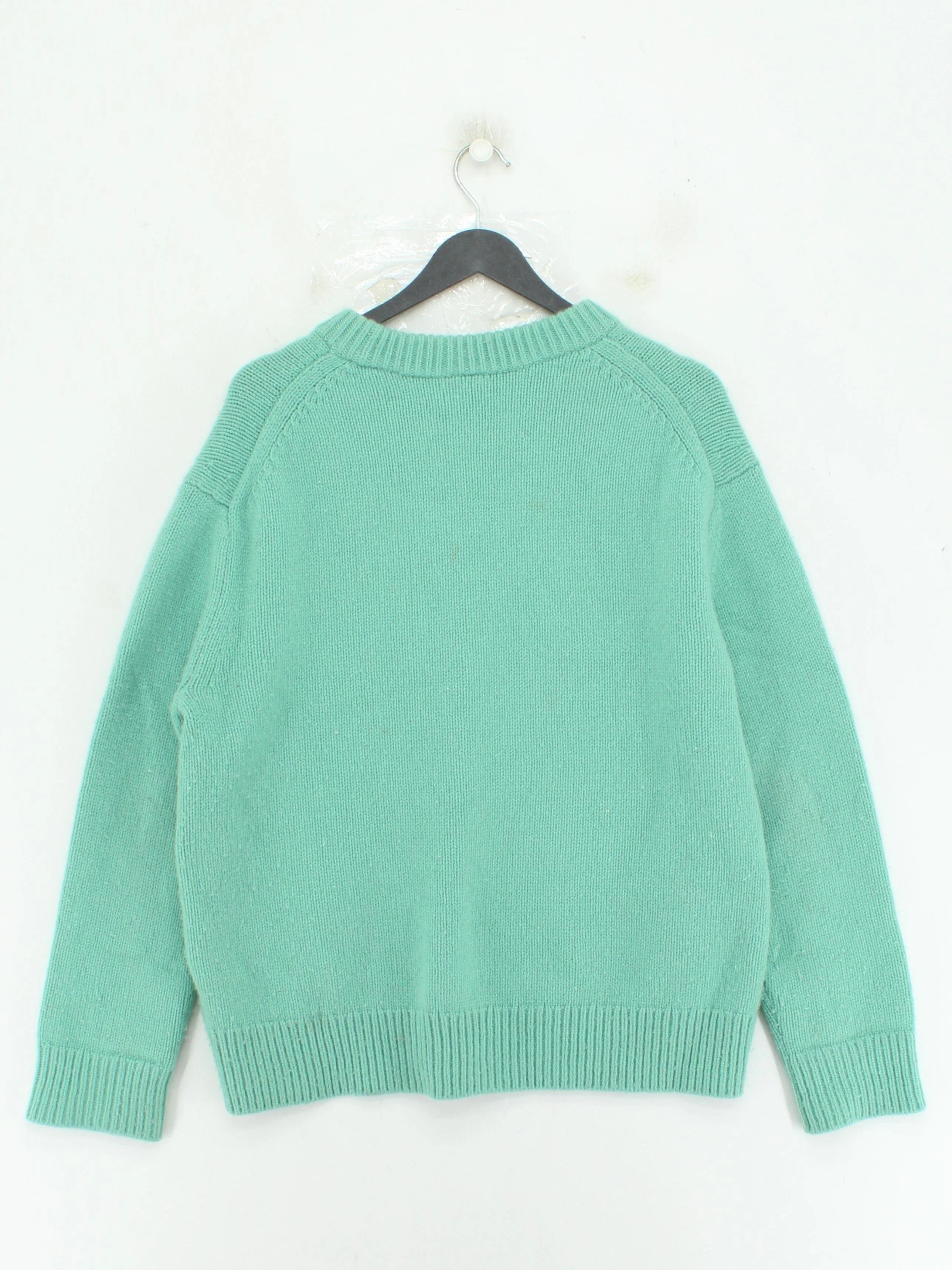 Arket Men's Jumper M Green Wool with Polyamide Crew Neck Pullover - Image 2