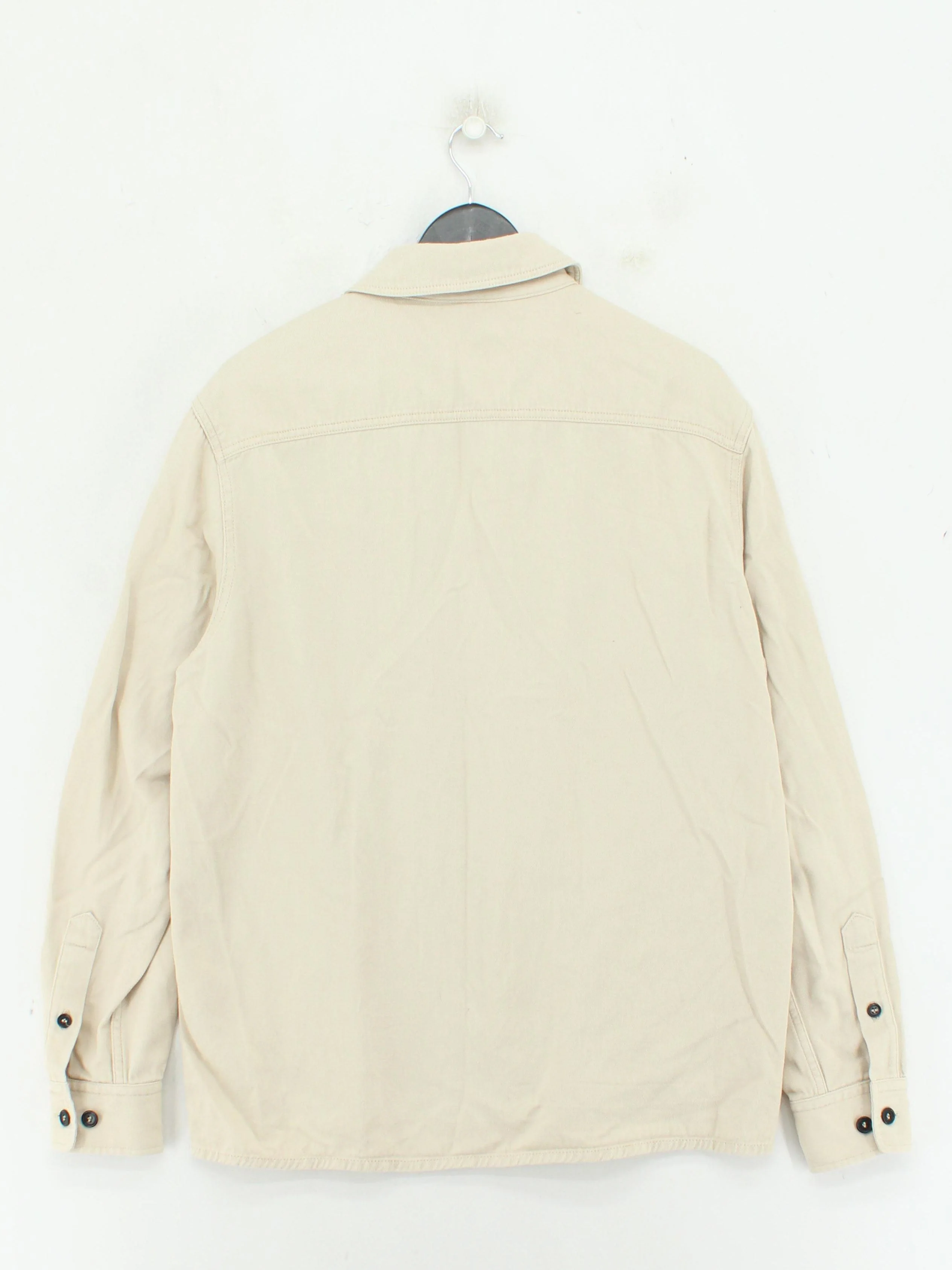 Arket Men's Shirt L Cream 100% Cotton Basic - Image 2