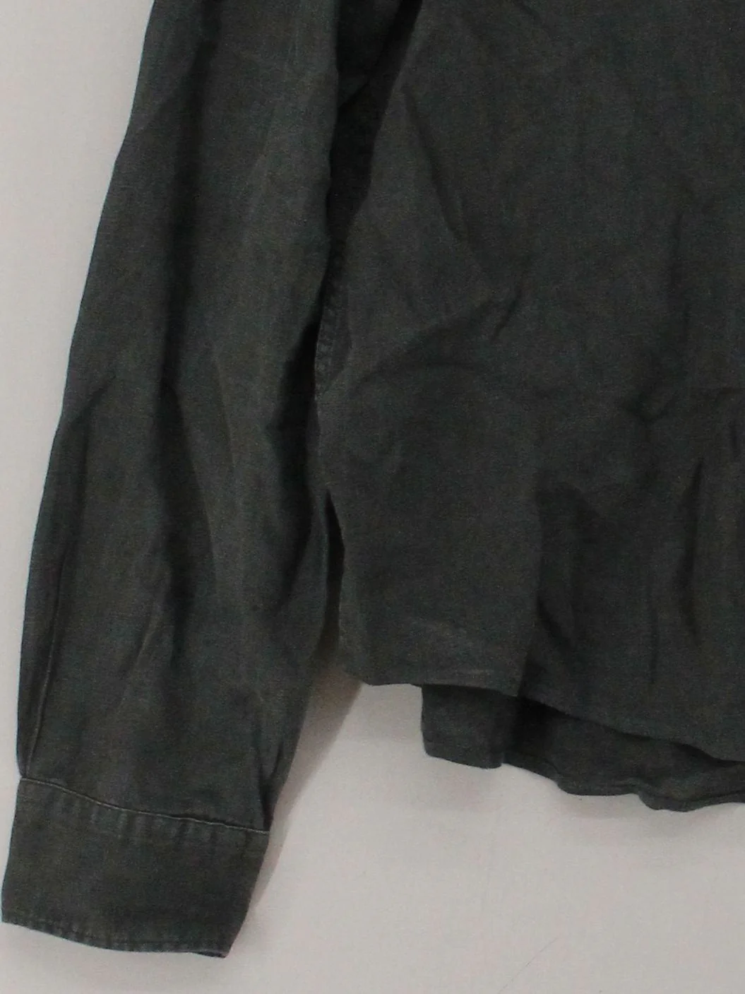 Arket Men's Shirt M Grey 100% Linen Basic - Image 4