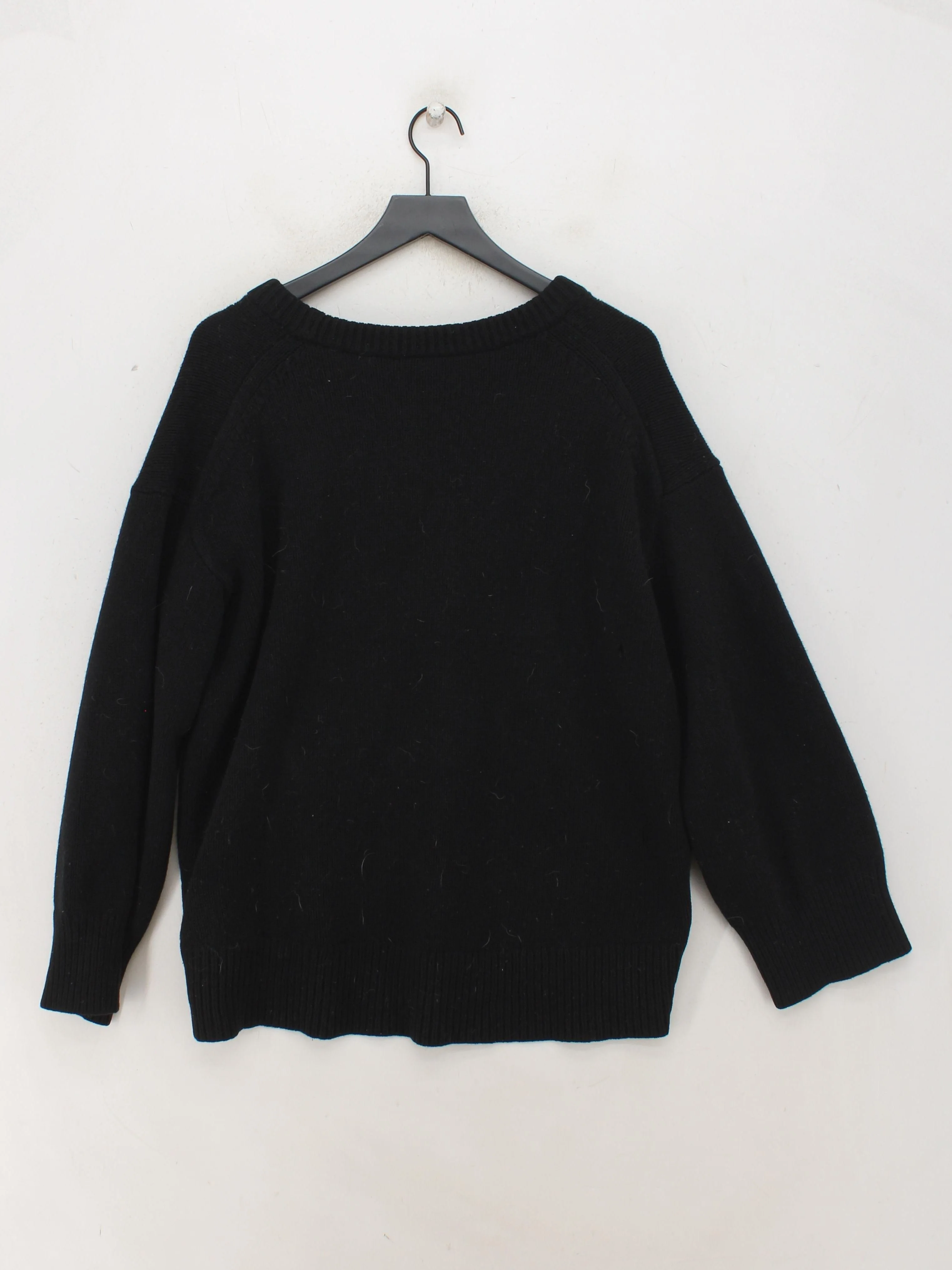 Arket Women's Jumper M Black 100% Other V-Neck Pullover - Image 2