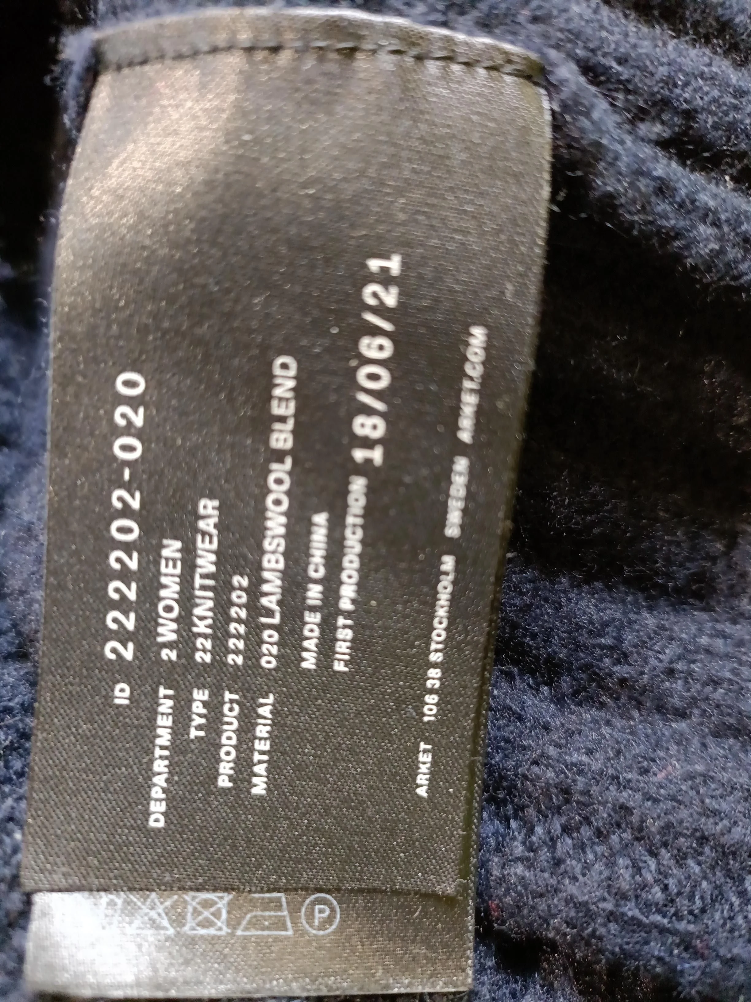 Arket Women's Jumper S Blue Wool with Polyamide Collared Pullover - Image 6