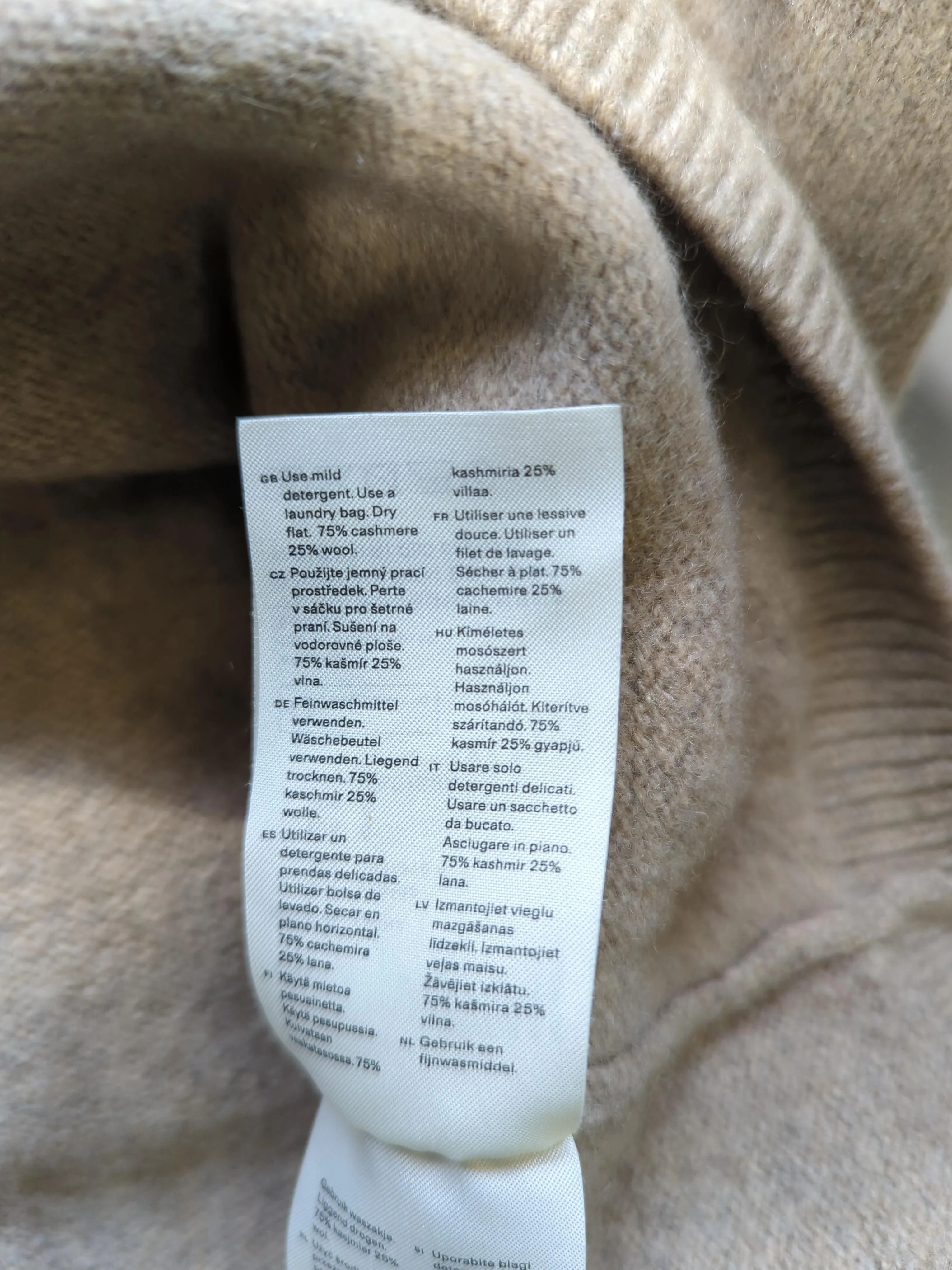 Arket Women's Jumper S Brown Wool with Cashmere Roll Neck Pullover - Image 6