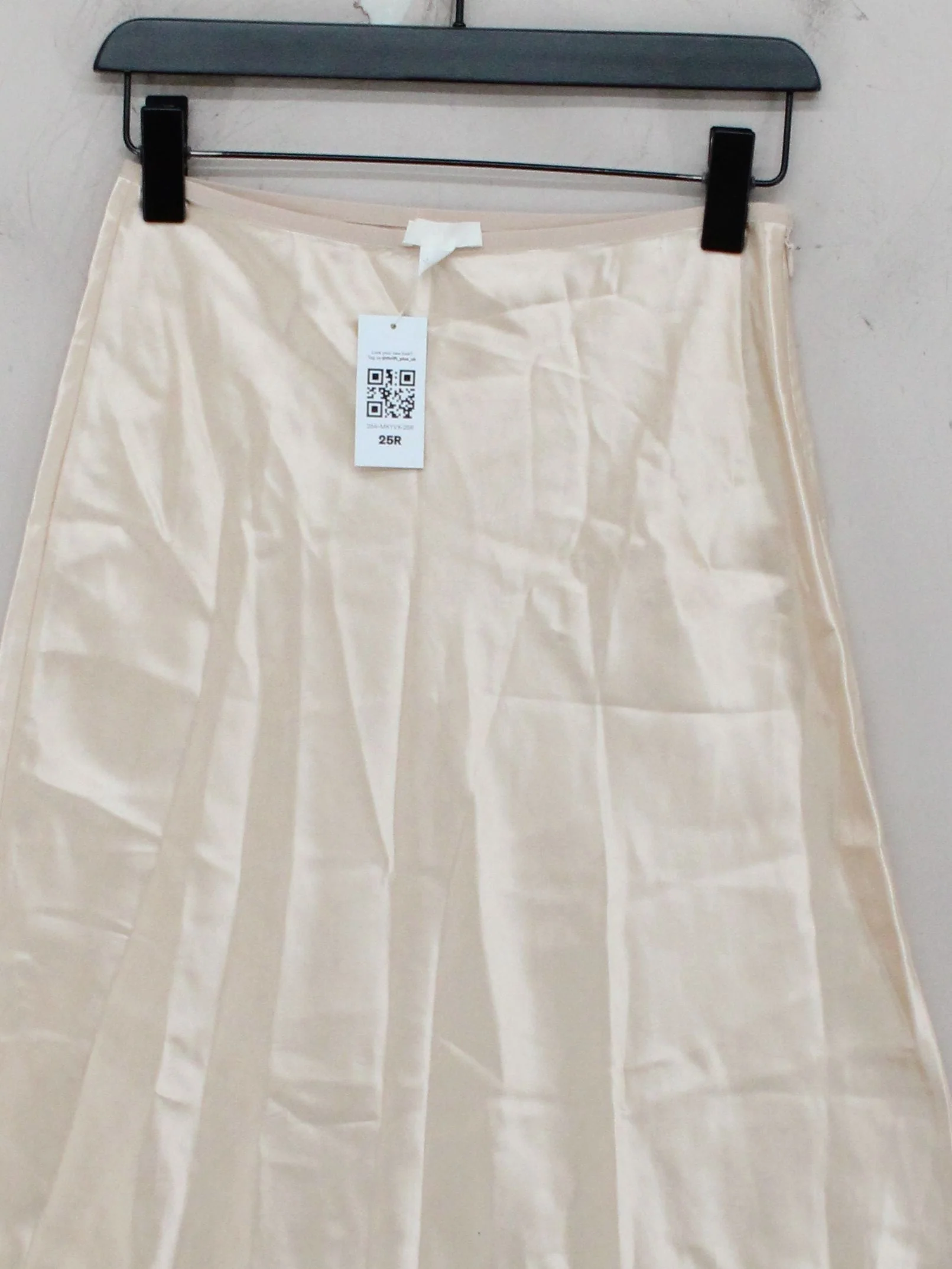 Arket Women's Midi Skirt UK 10 Cream 100% Acetate Midi A-Line - Image 3