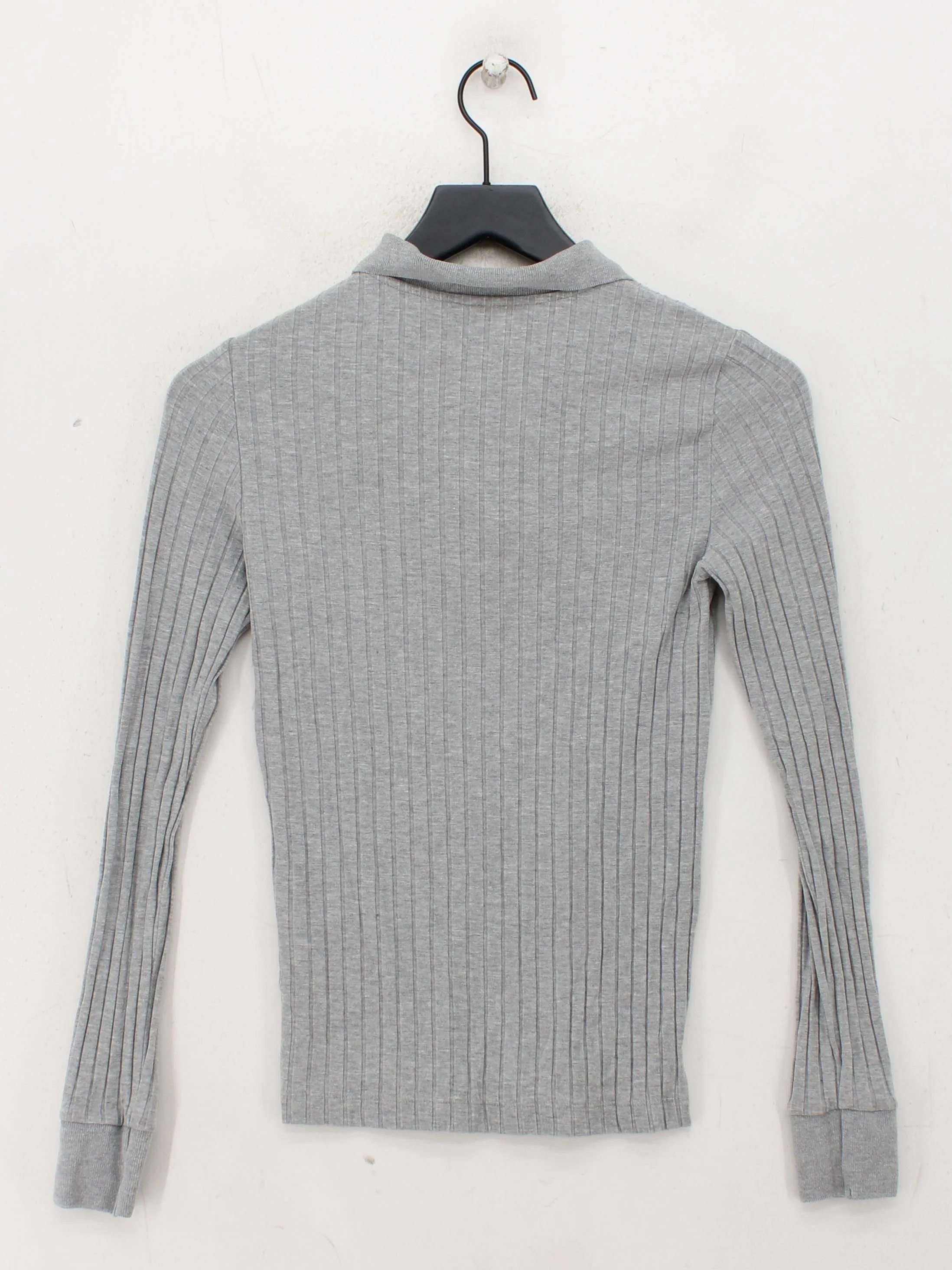 Arket Women's Polo XS Grey Lyocell Modal with Elastane Basic - Image 2