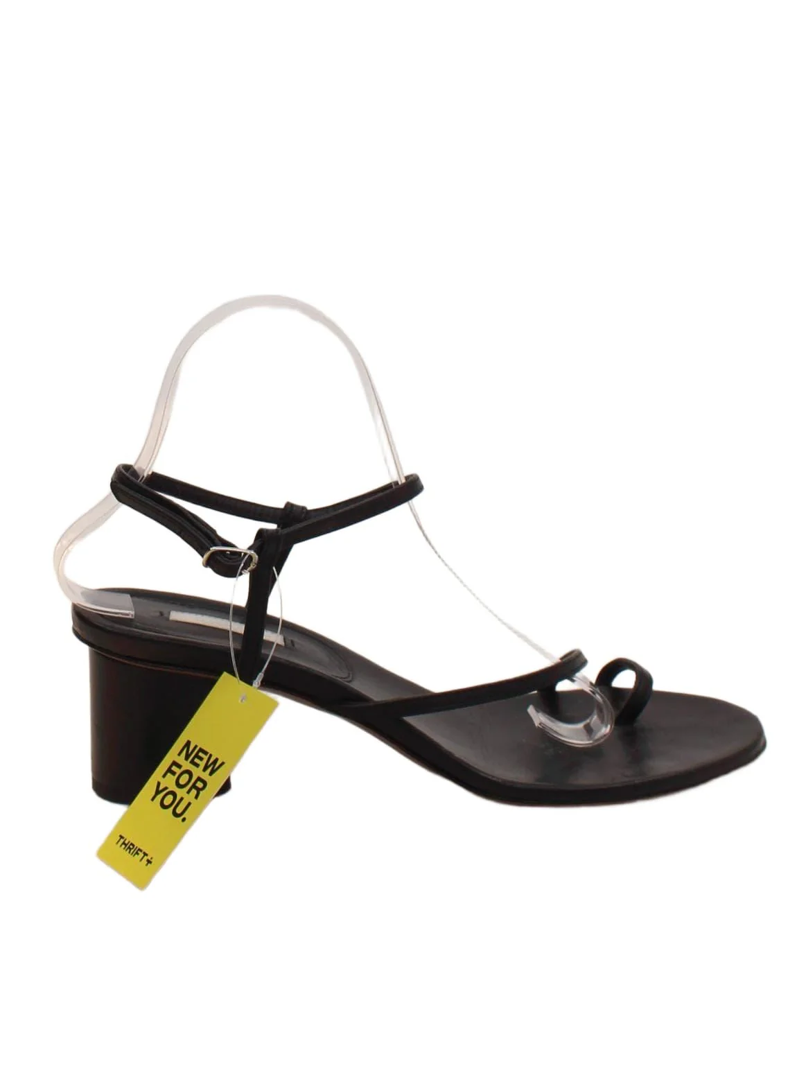 Arket Women's Sandals UK 6 Black 100% Leather Strappy