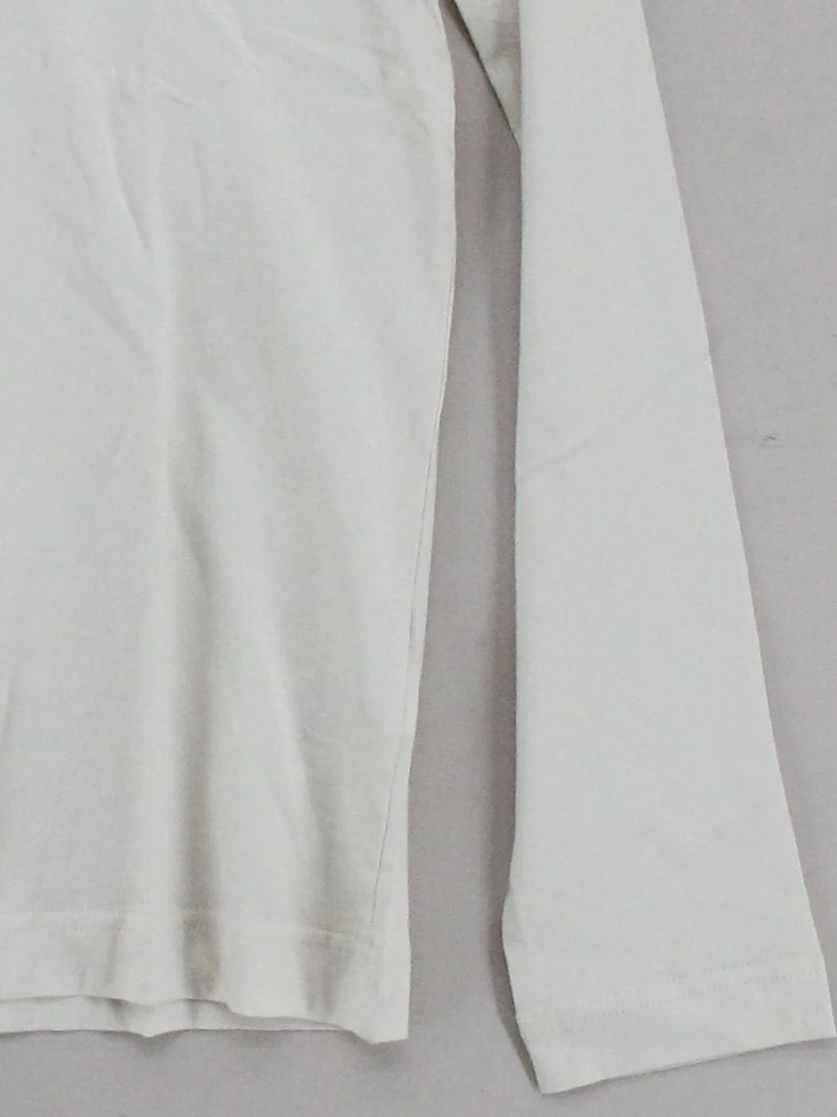Arket Women's T-Shirt S Cream 100% Cotton Short Sleeve Round Neck Basic - Image 4