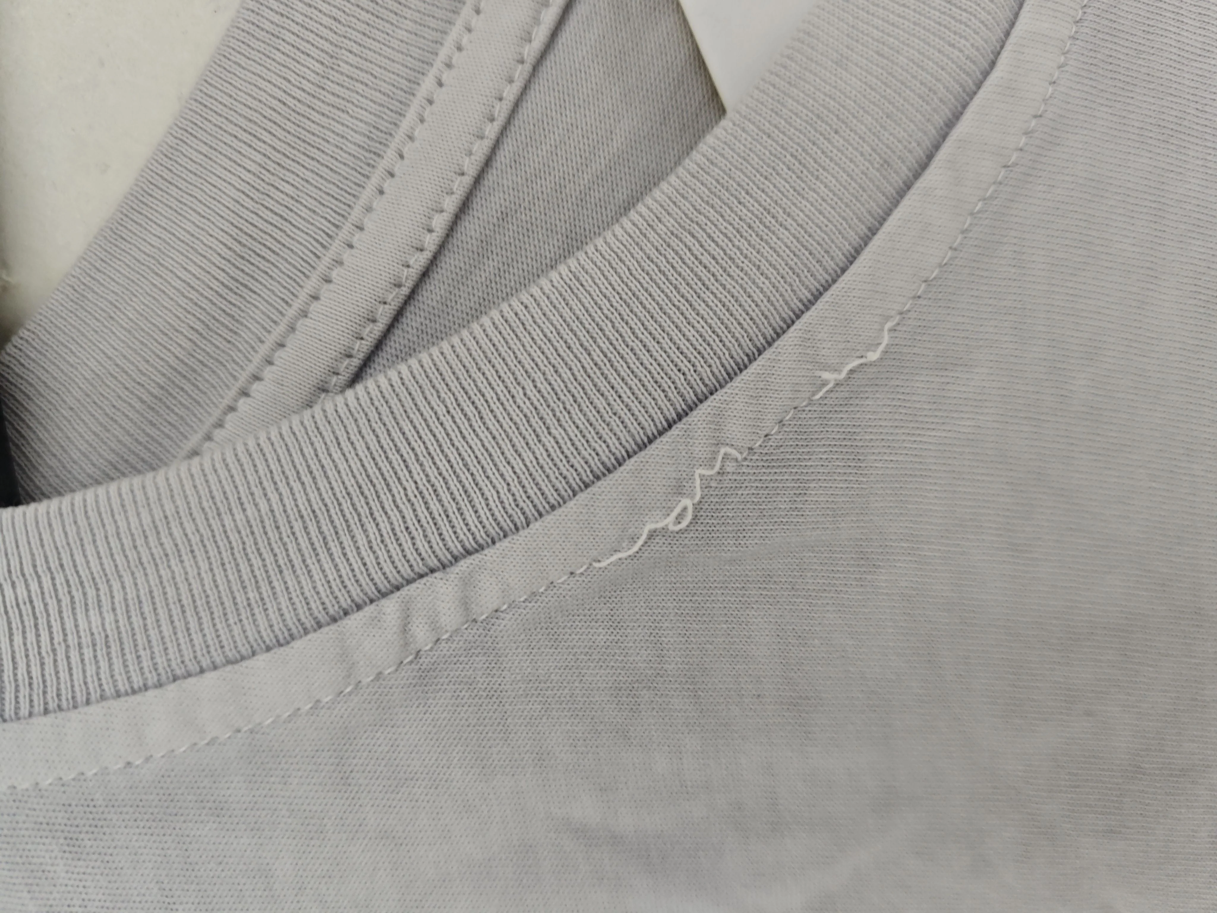 Arket Women's Top XS Grey 100% Cotton 3/4 Sleeve Round Neck Basic - Image 5