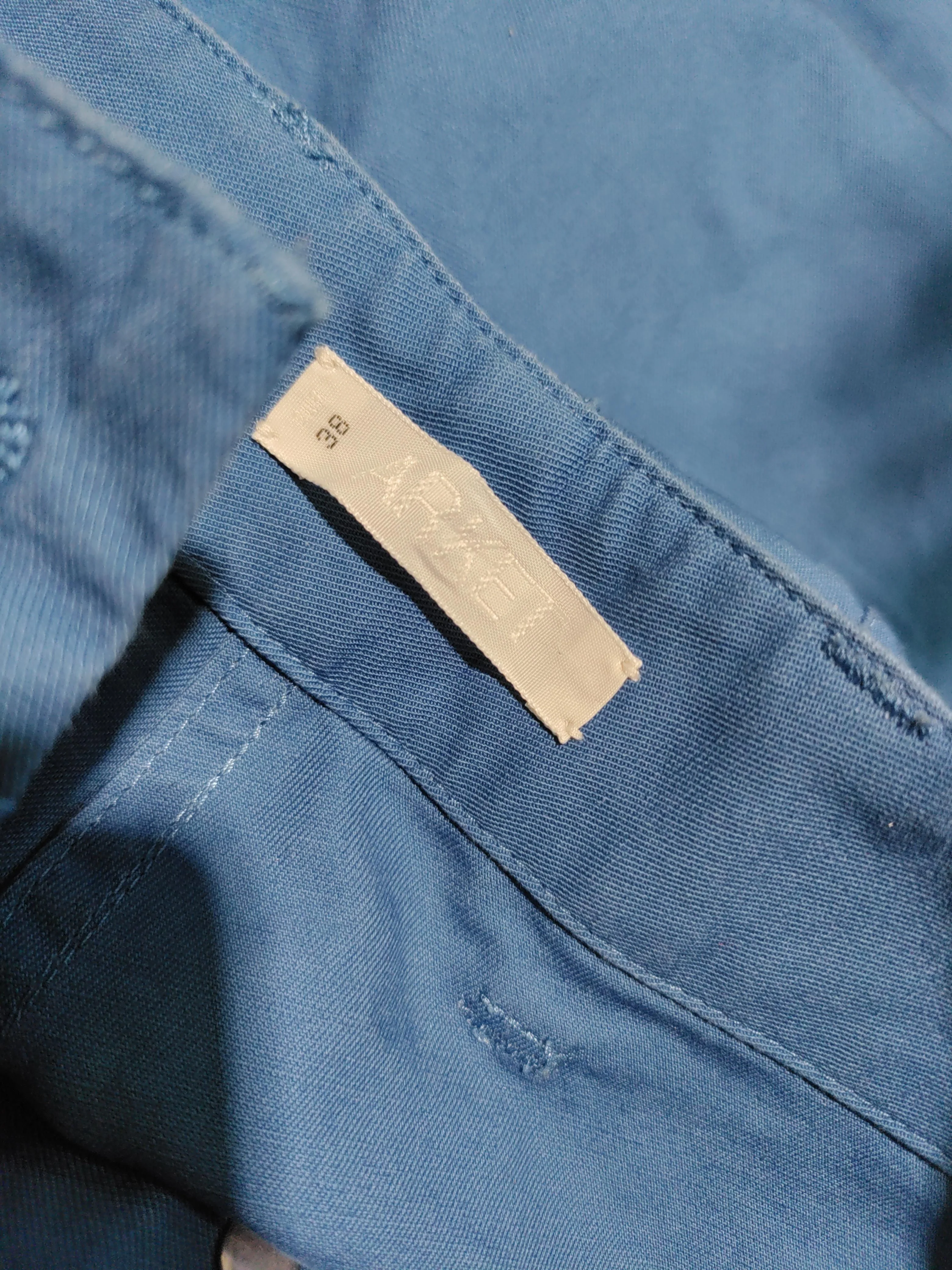 Arket Women's Trousers UK 10 Blue 100% Cotton Wide-Leg Chino - Image 5